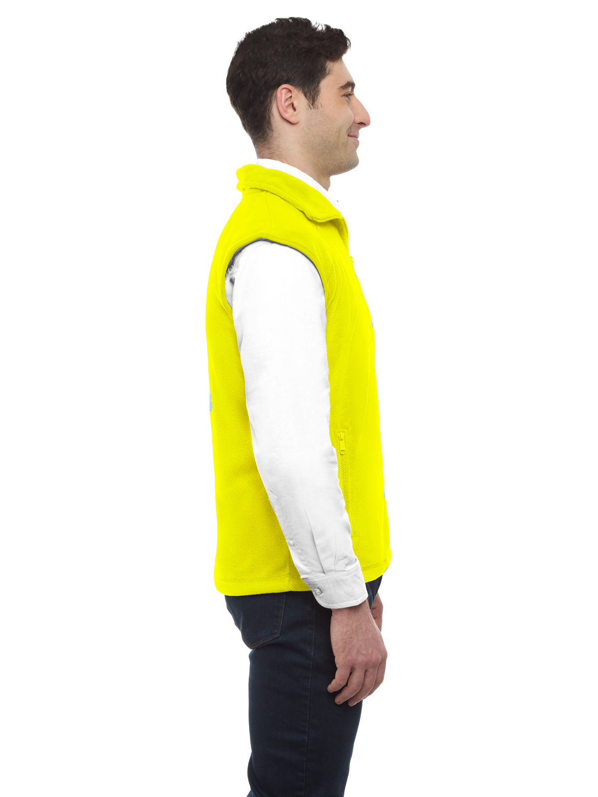 Blue Generation - Unisex 2-Pocket Micro Fleece Zip Front Vest 19