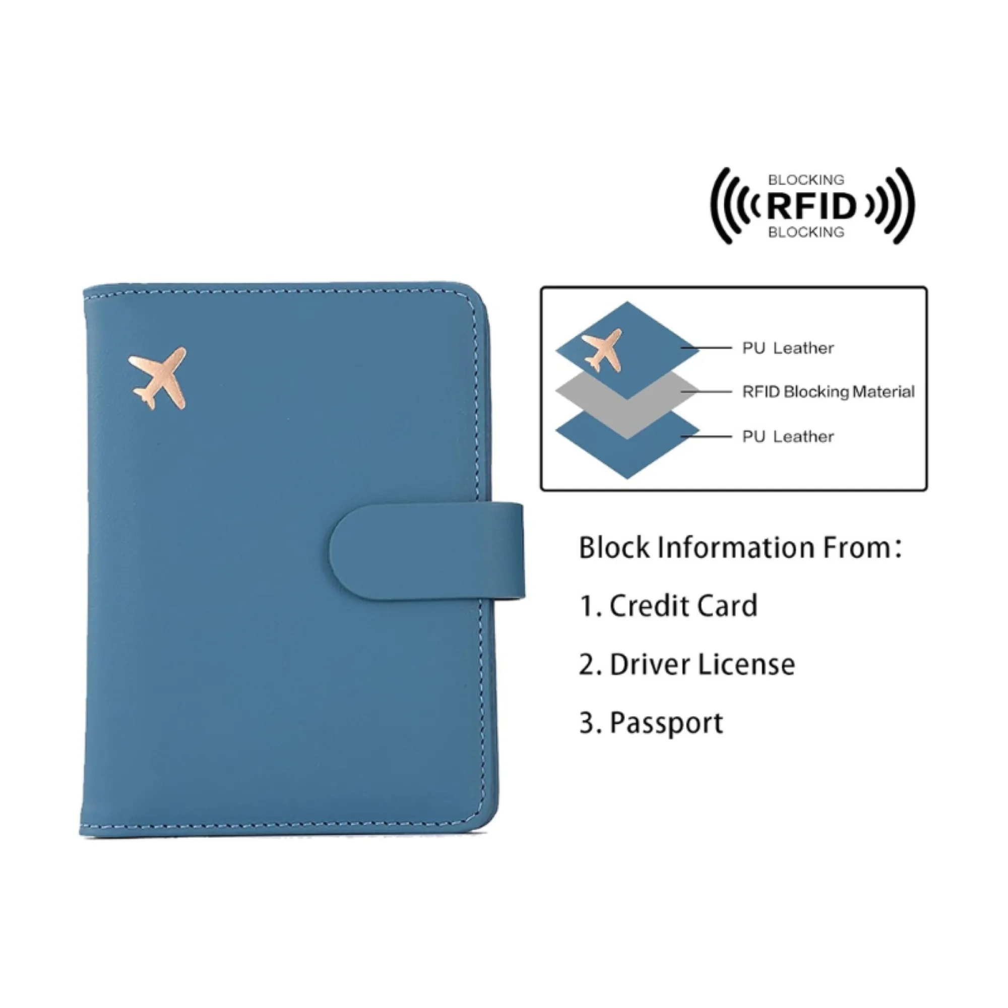Leather Travel Multi-Functional Passport Document Case 2