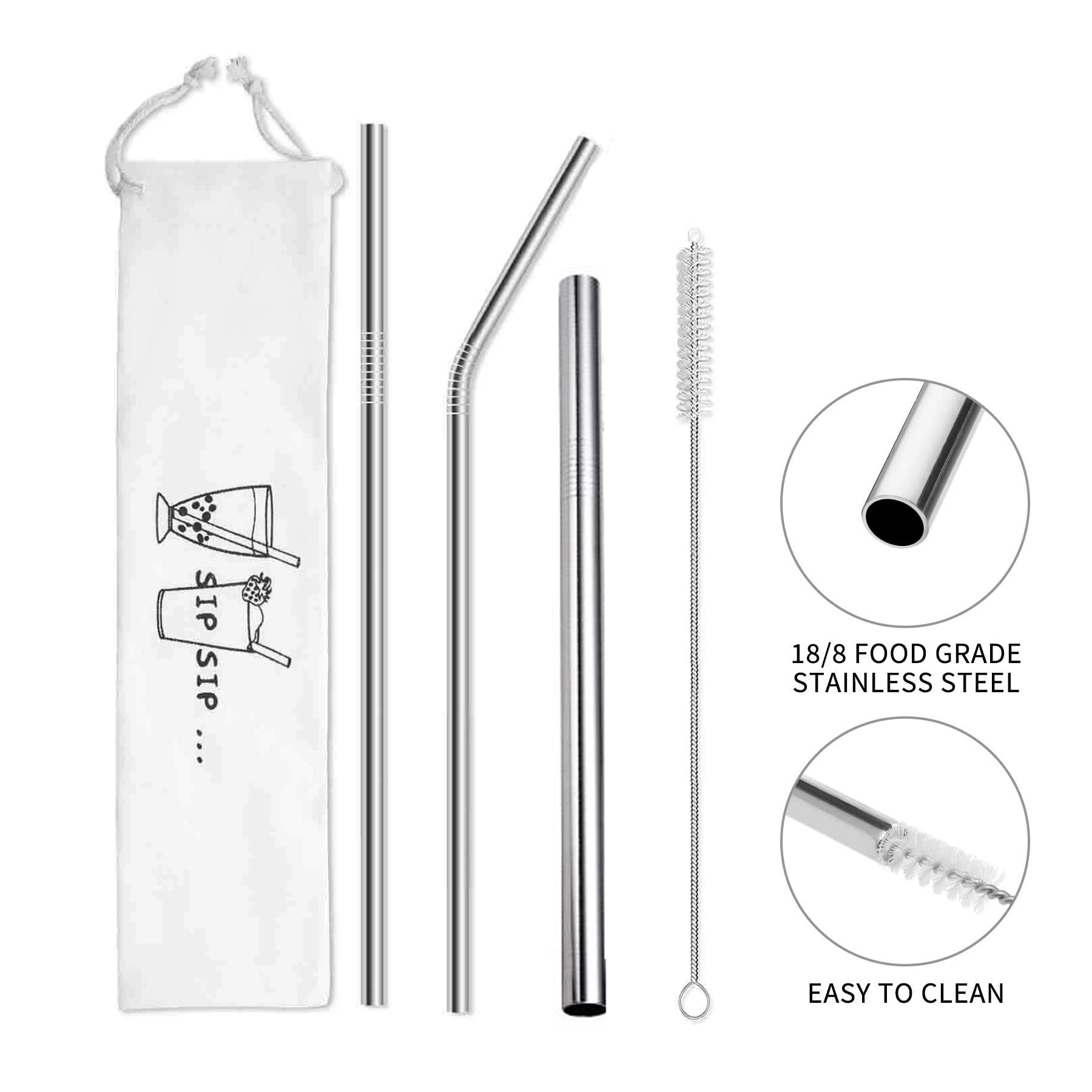 Portable Reusable Traveling Straws 3