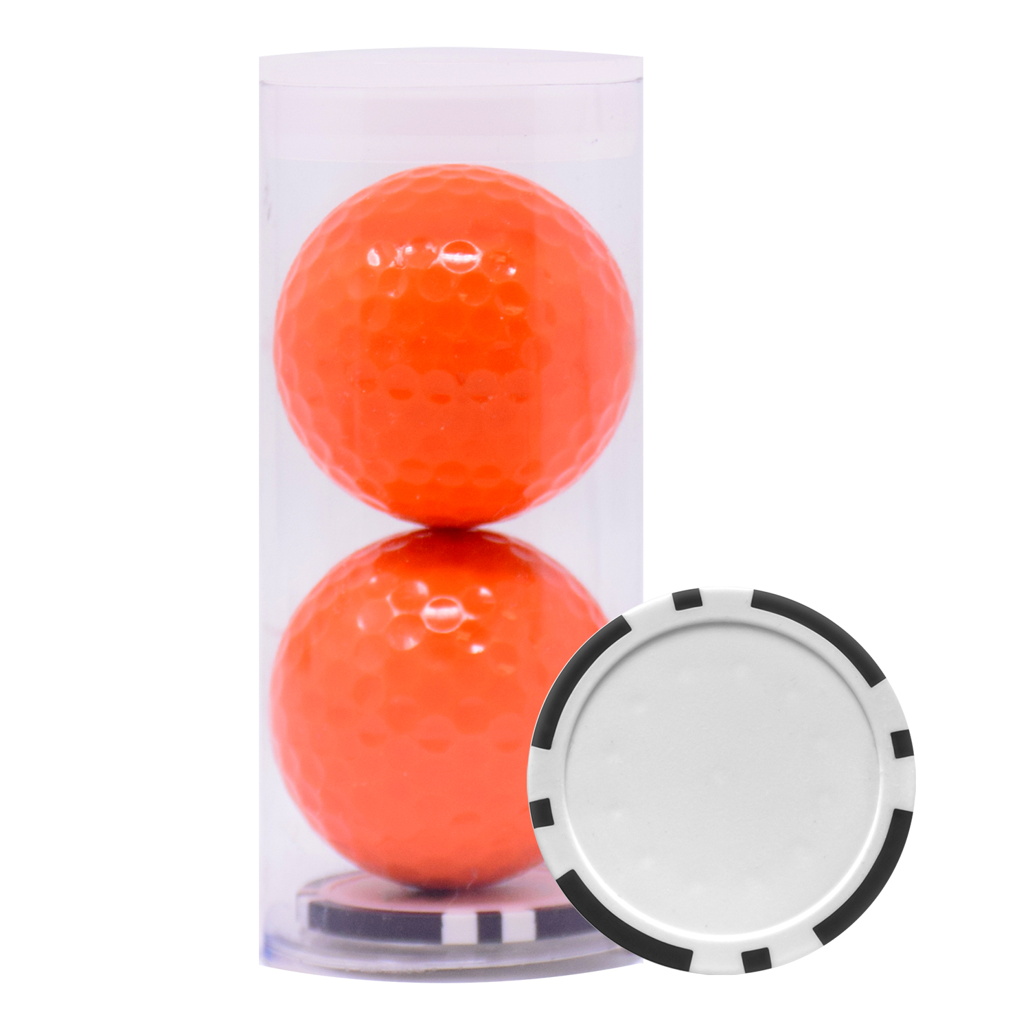 2-Ball Tube w/Poker Chip 3