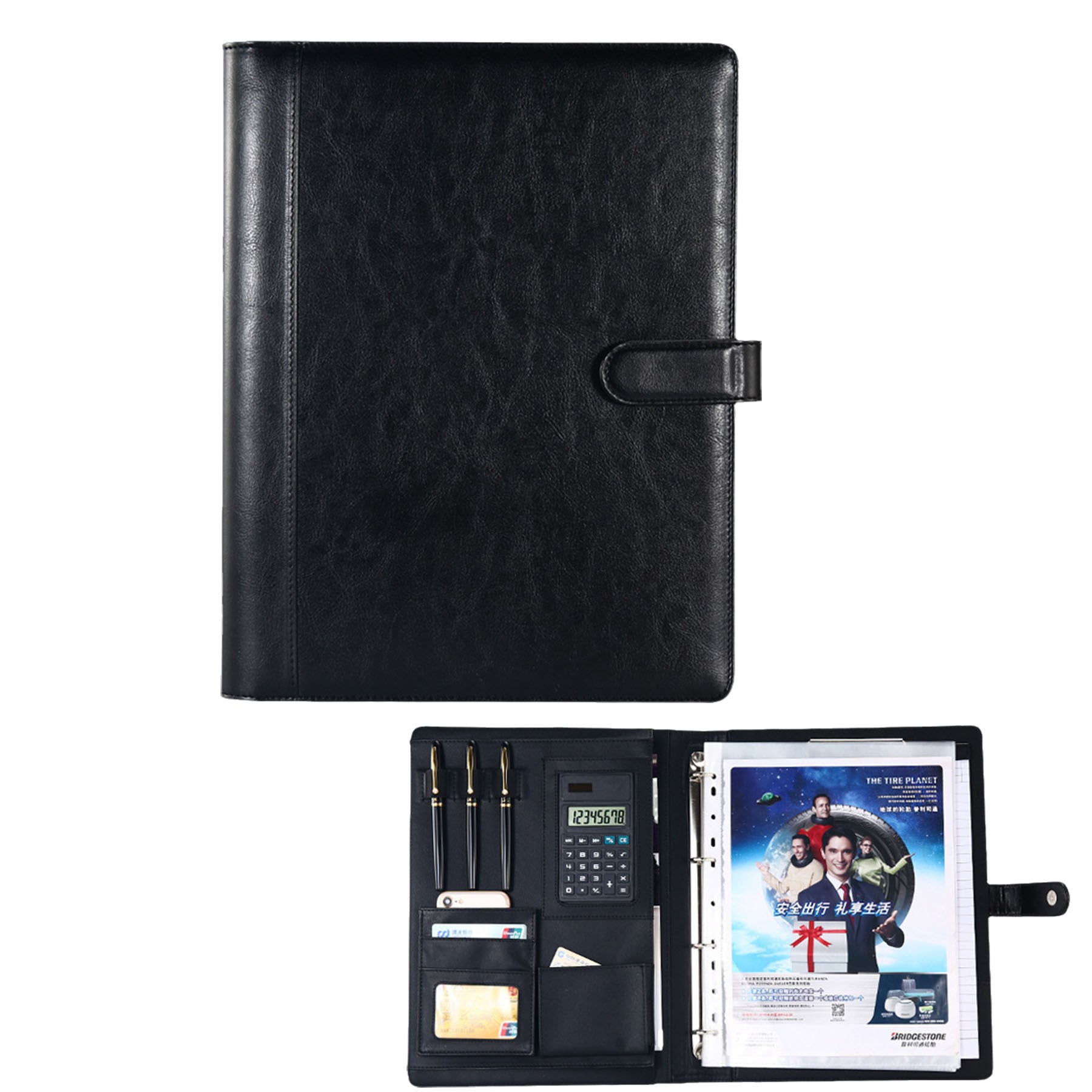 A4 Multifunction Business File Folder With Calculator 2