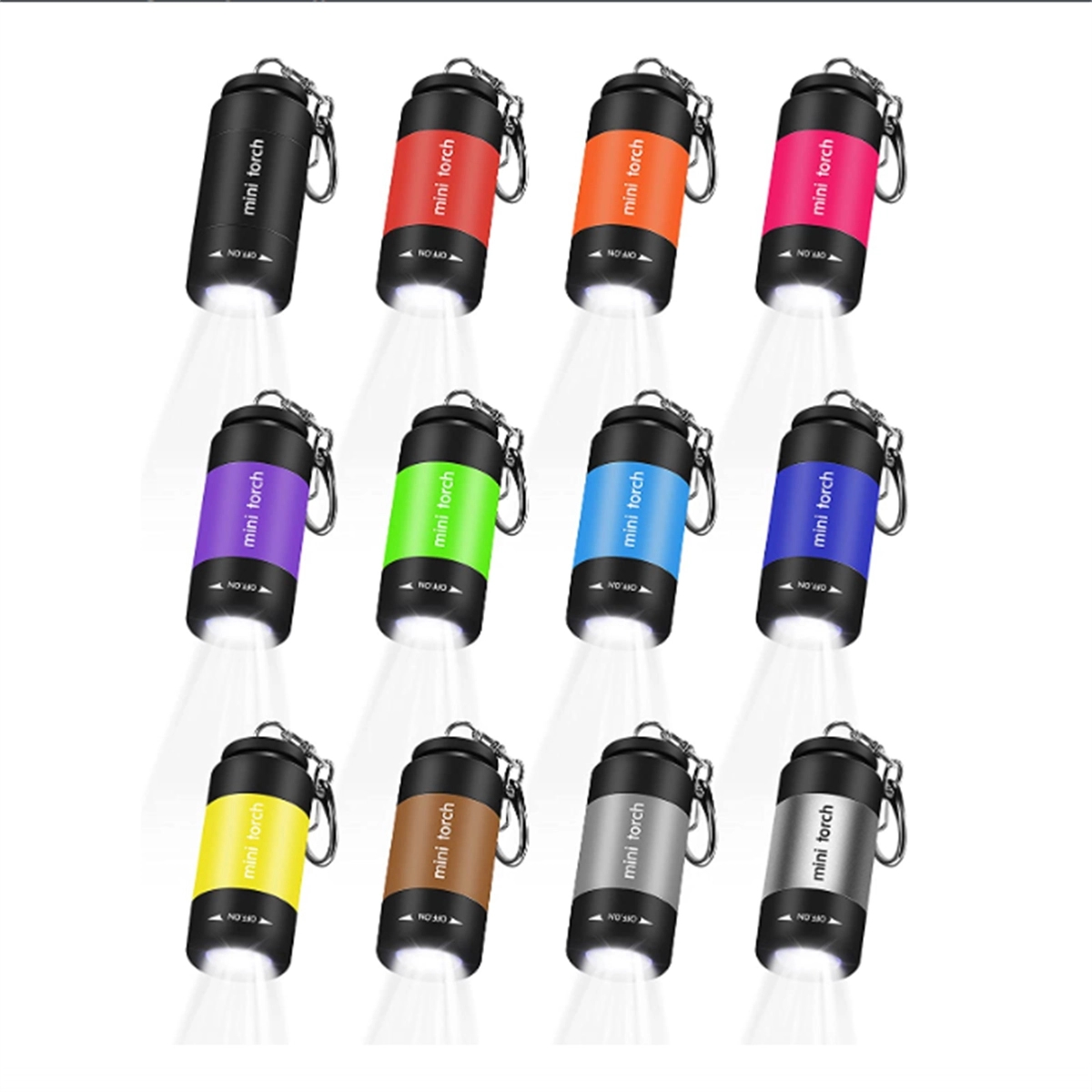 Mini Keychain Flashlight USB Torch Rechargeable 5