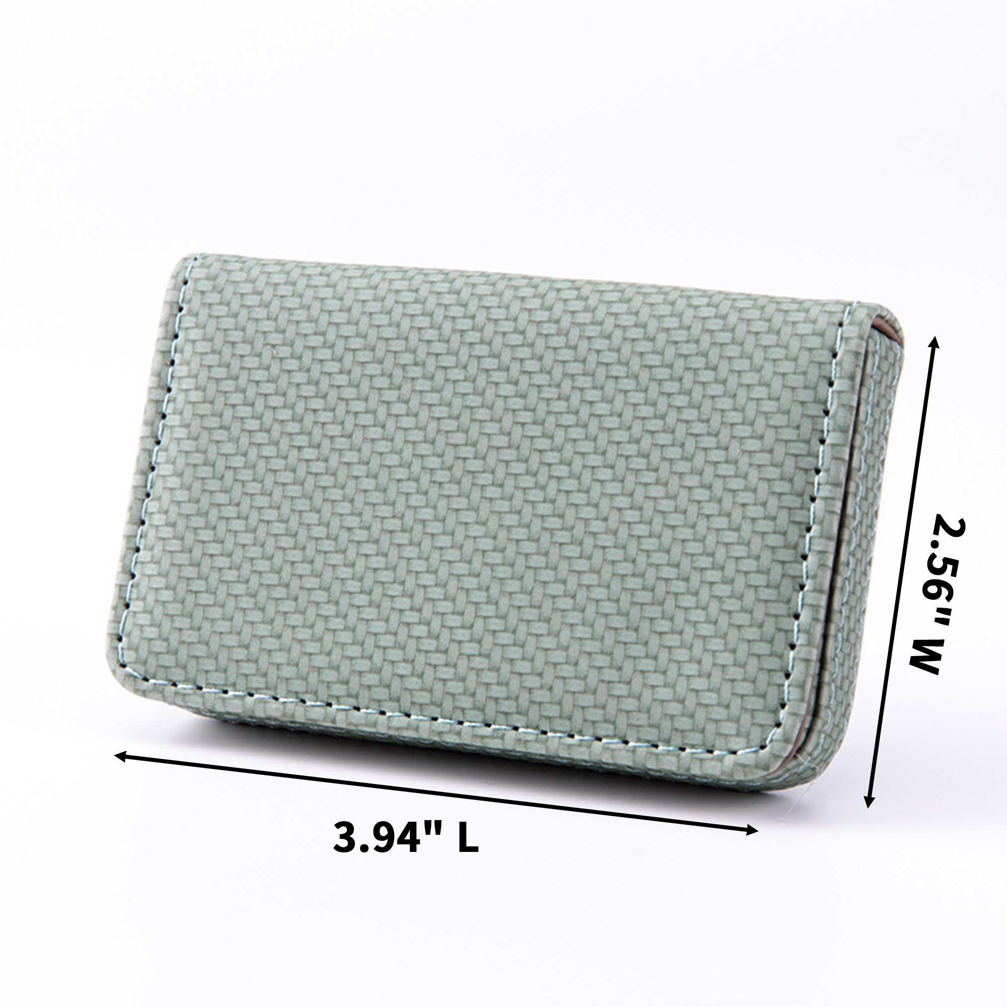 Polyurethane Business Card Wallet With Magnetic Closure 3.94" Length X 2.56" Width 4