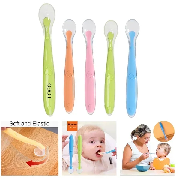Silicone Baby Feeding Spoon - BPA-Free Soft Tip Fork 6