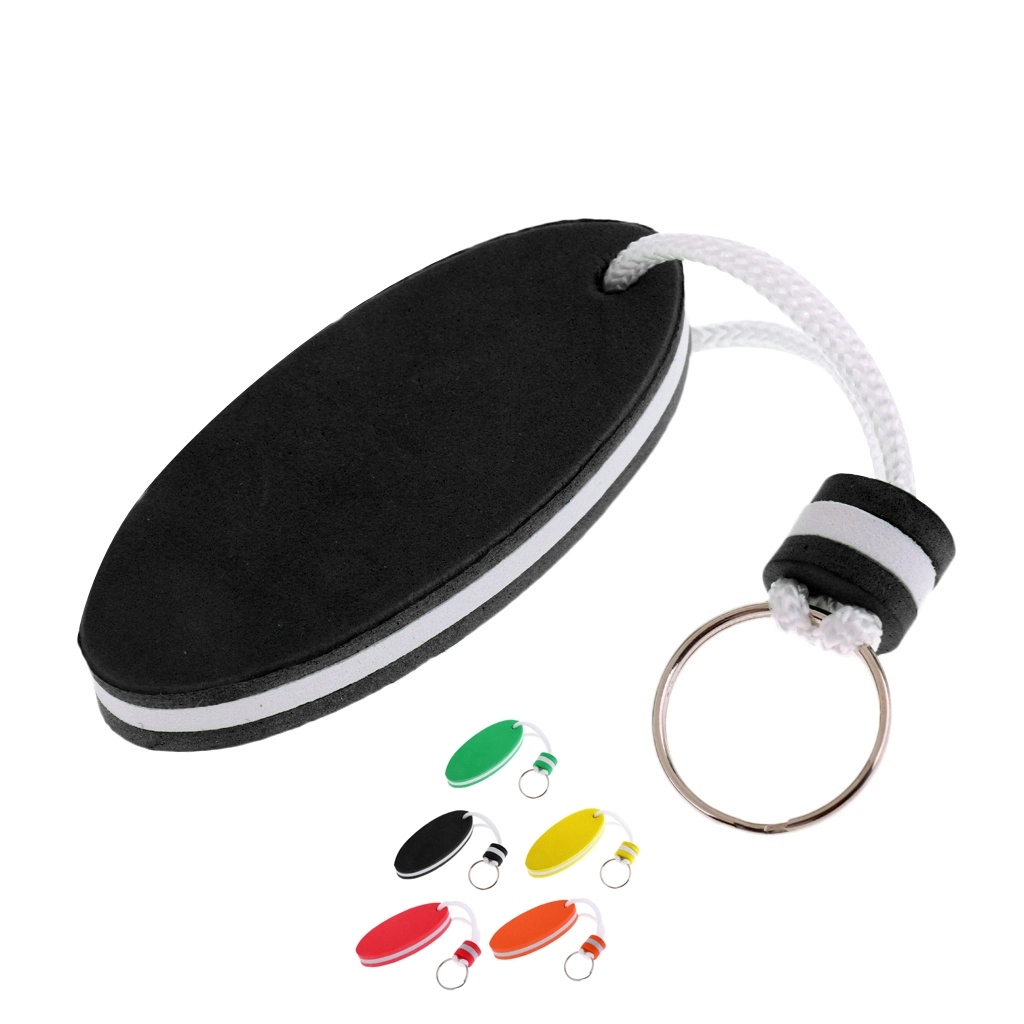 Oval EVA Foam Beaded Key Chain With Imprint Logo 2