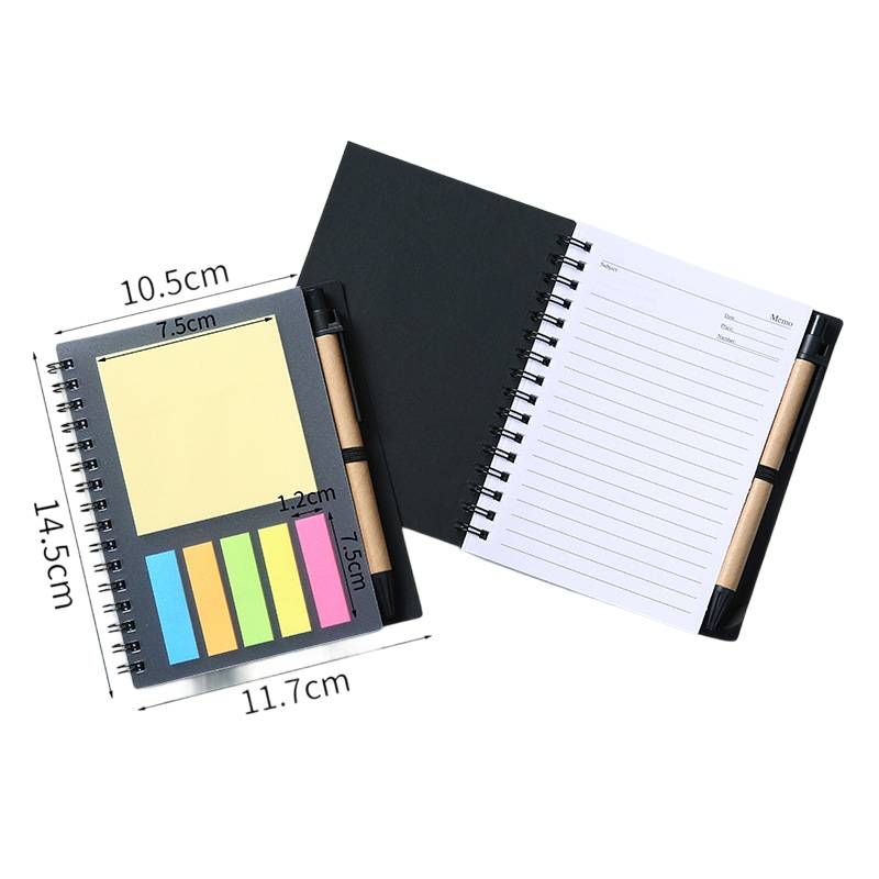 A6 Spiral Notebook W/ Sticky Notes & Pen 5