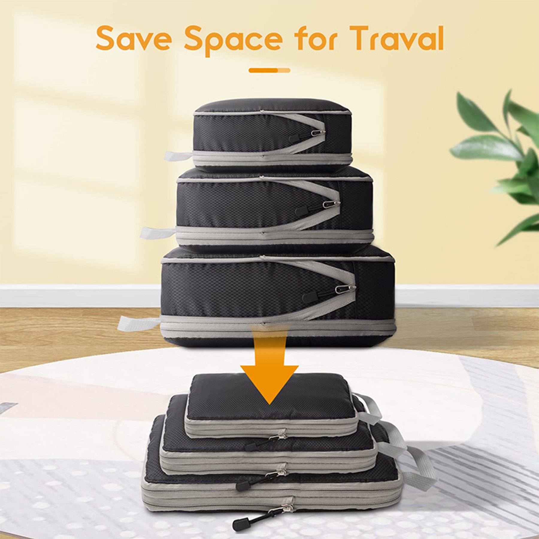 Large Travel Nylon Storage Bags Set 7
