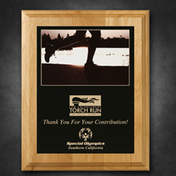 Alder Wood Plaque with Sublimated Plate 2