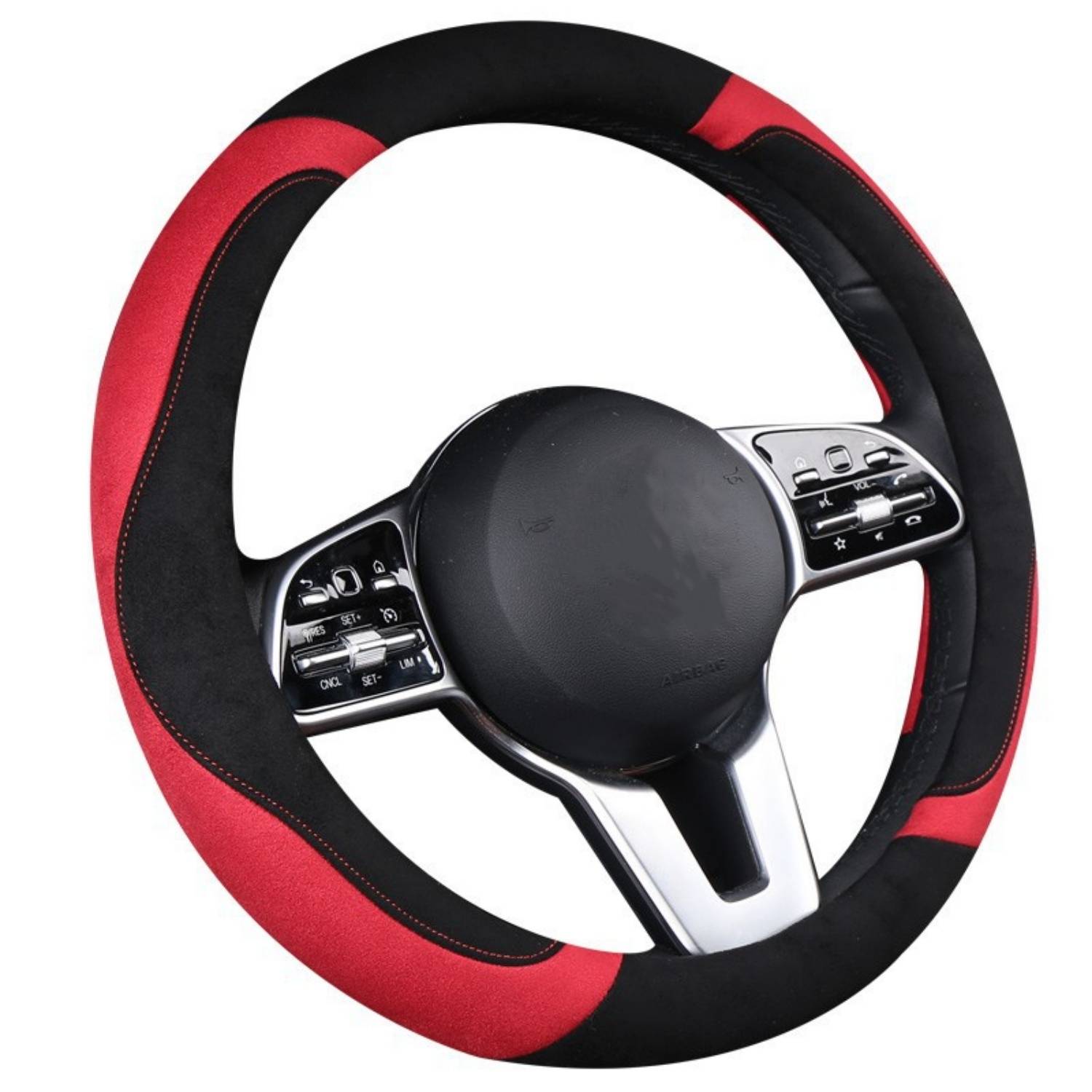 Anti Slip Synthetic Suede Car Steering Wheel Cover 3