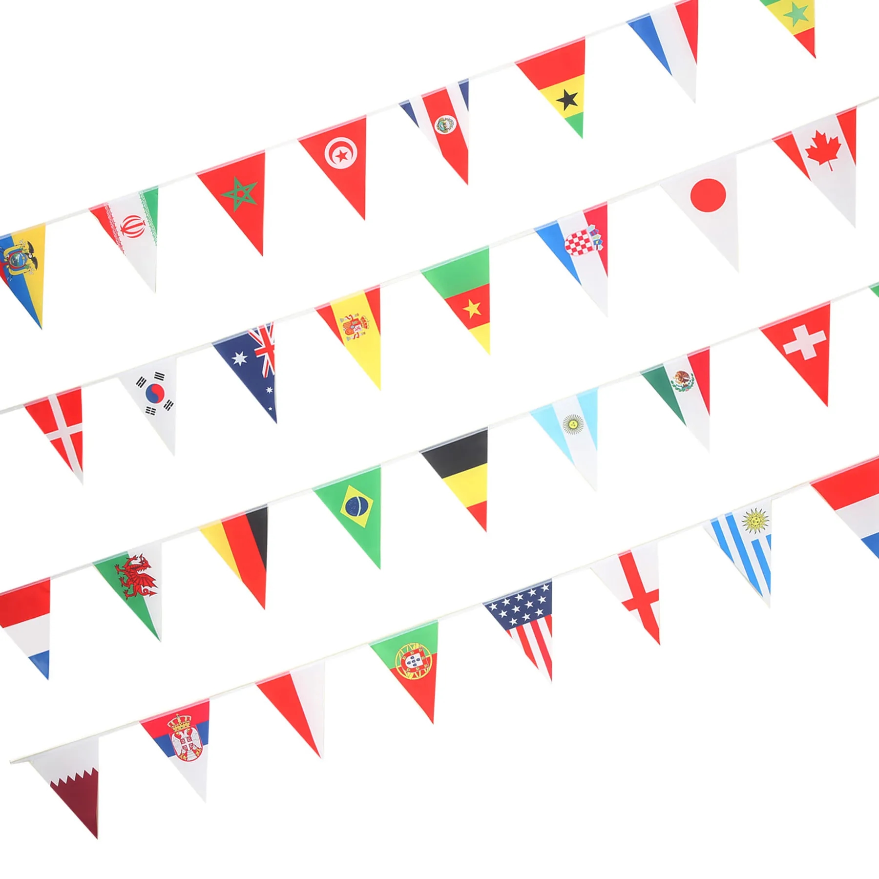 32ft Multicolor Polyester Pennant Banner 2