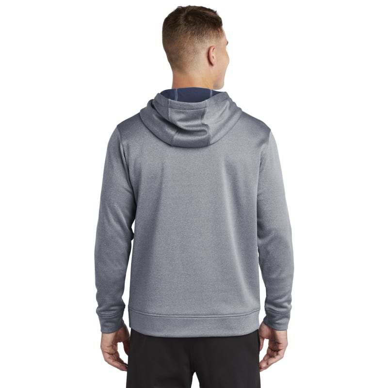 Sport-Tek PosiCharge Sport-Wick Heather Fleece Hooded Pullover. 1