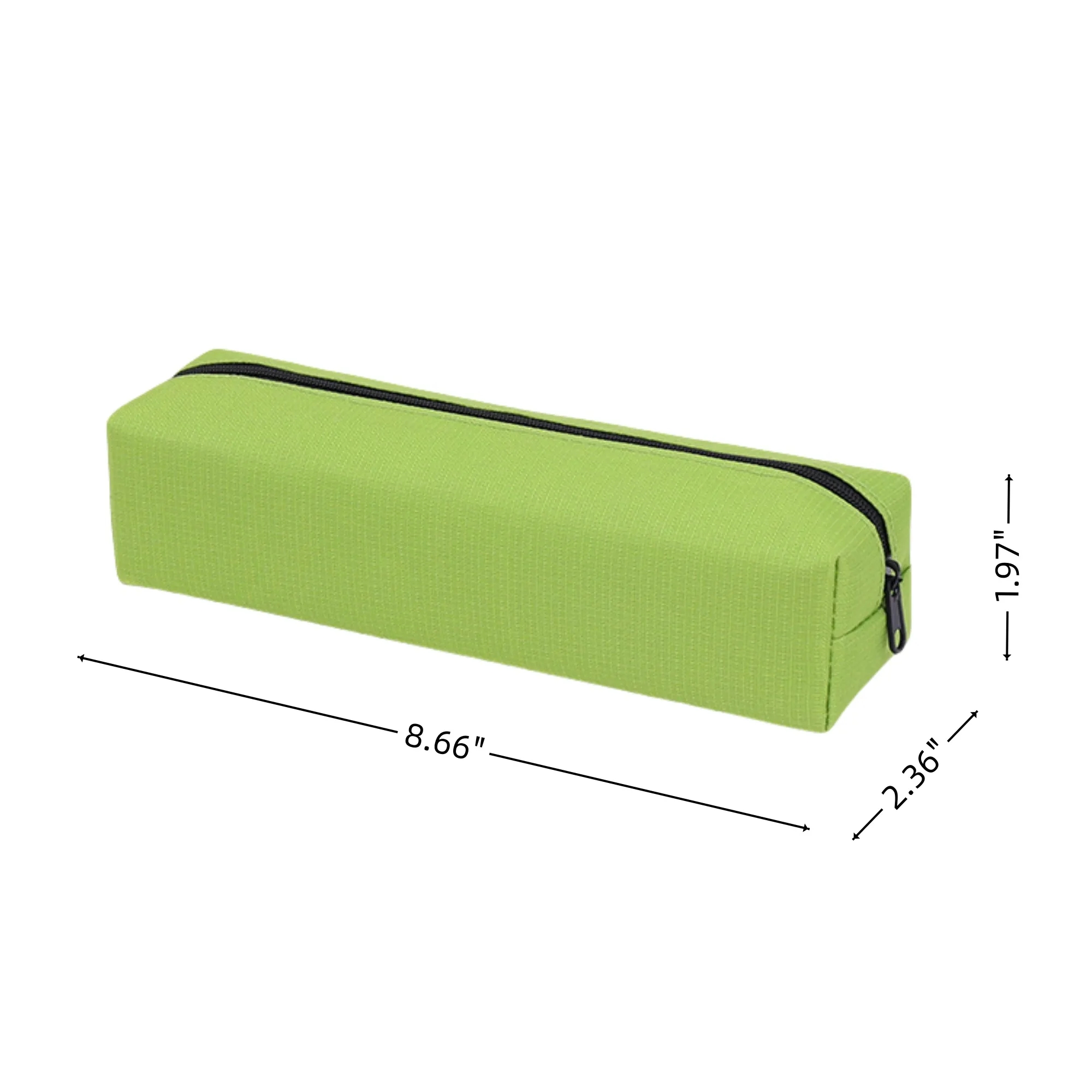 Solid Color Multipurpose Oxford Zipper Pencil Pouch Pen Case 2
