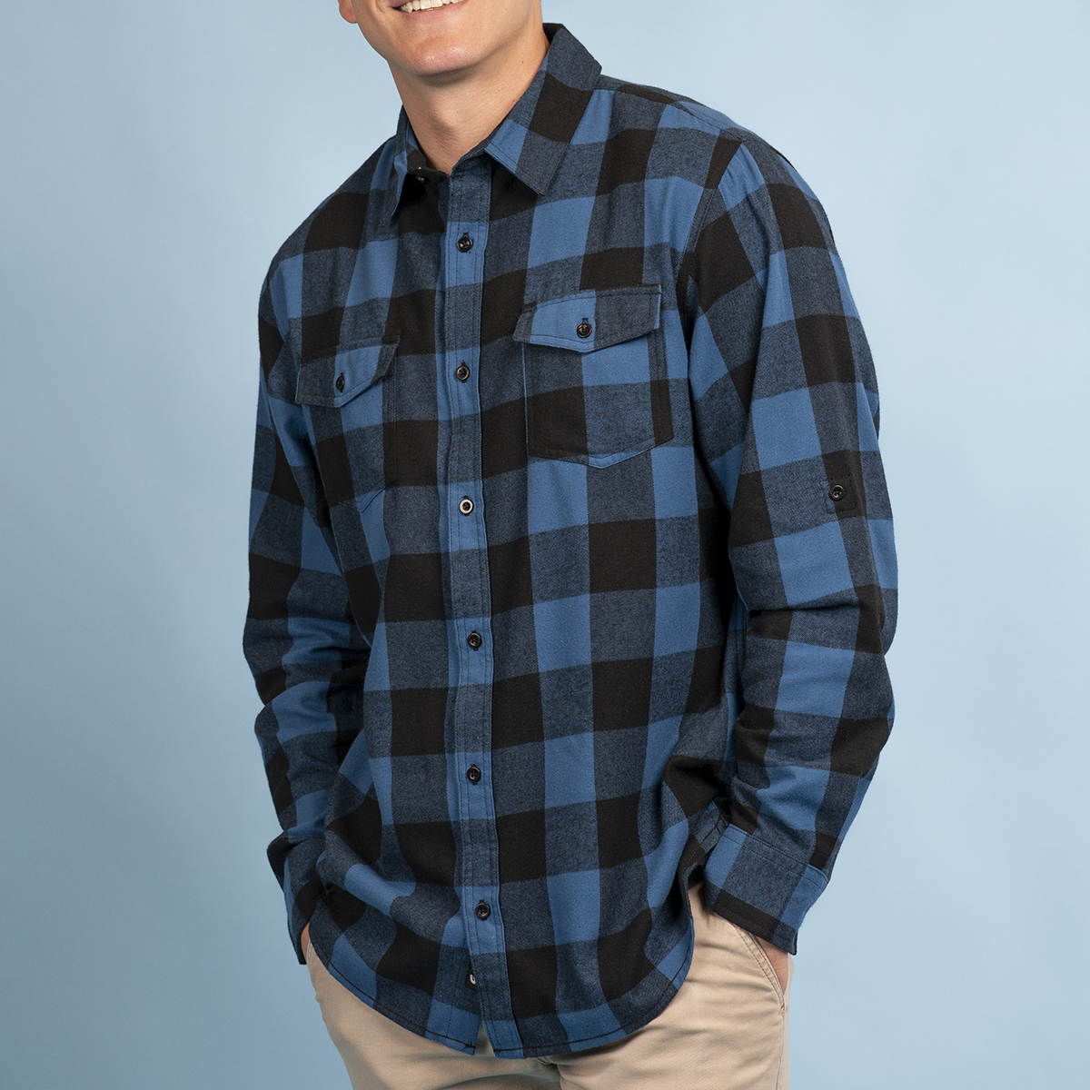 Burnside Men's Plaid Flannel Shirt 4