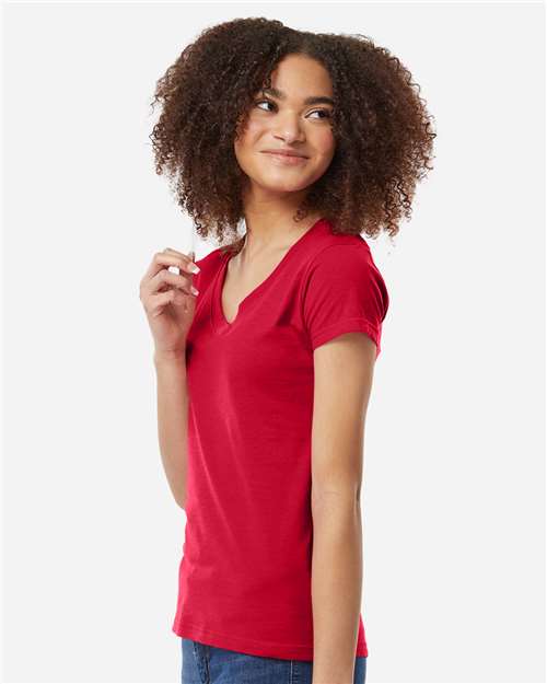 Women's Fine Jersey V-Neck T-Shirt - 214 53