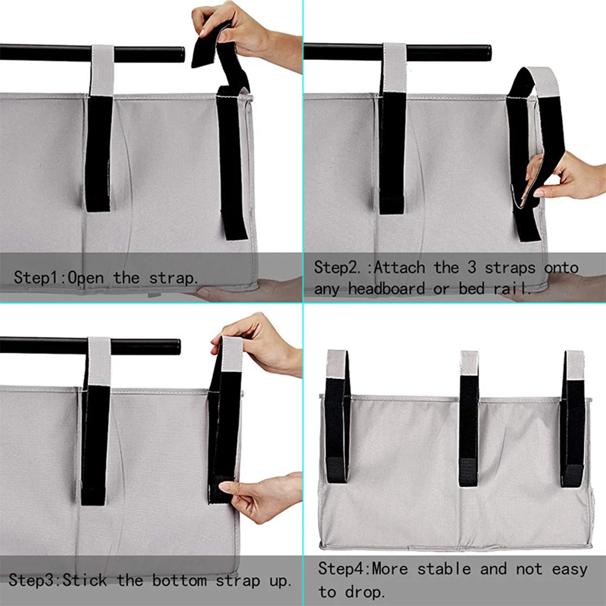 8 Pockets Waterproof Hanging Shelf Bedside Storage Caddy 5