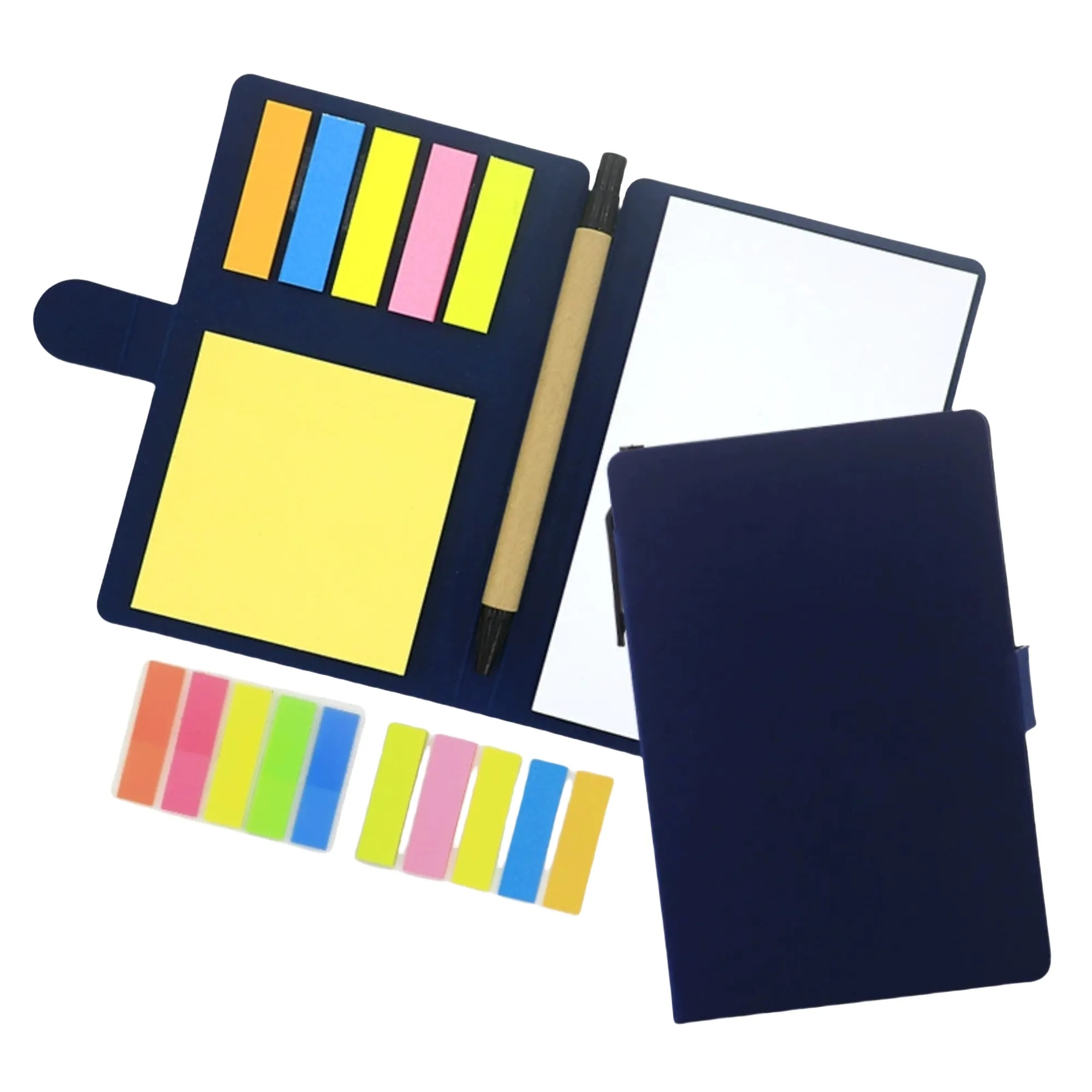Kraft Paper Notebook With Pen And Colored Labels 3
