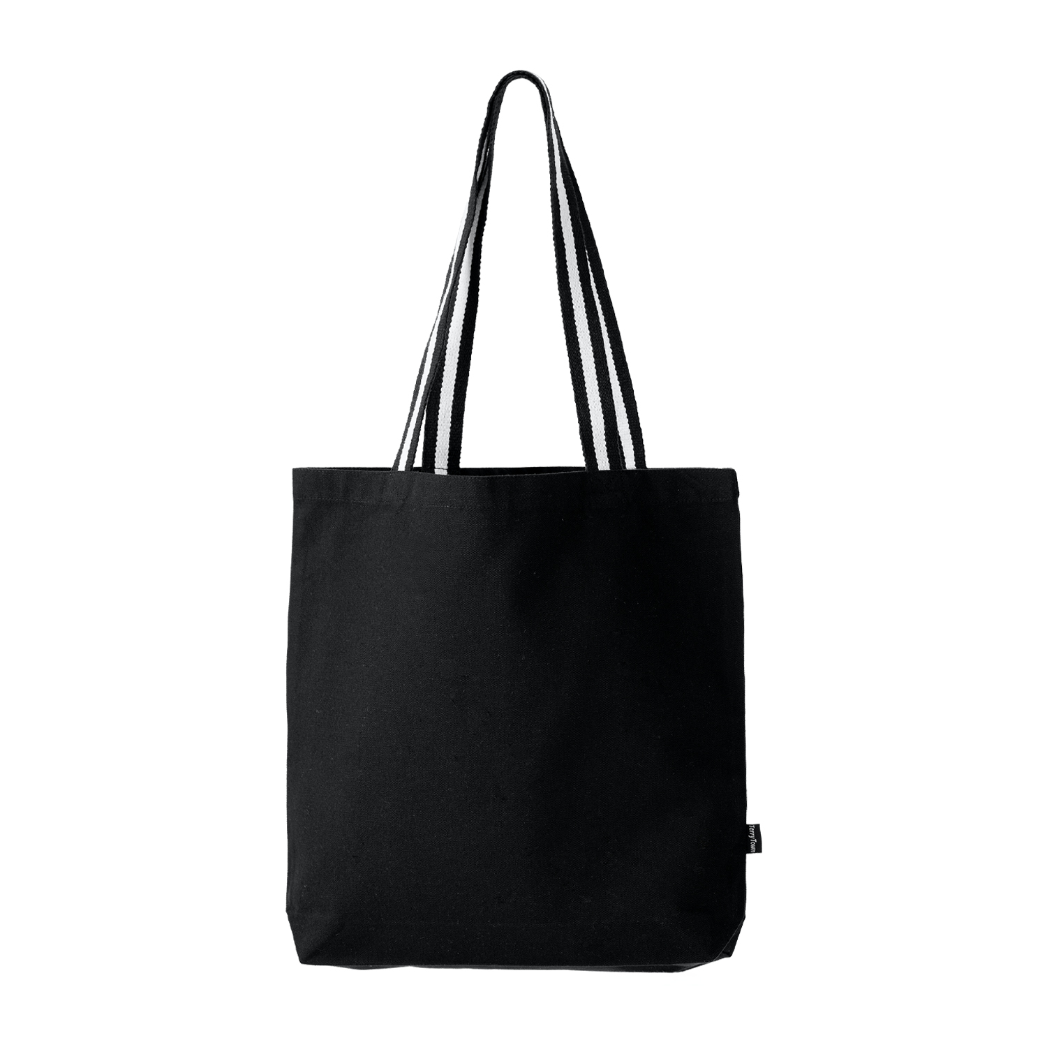 Deluxe Canvas Tote Bag with Striped Handles