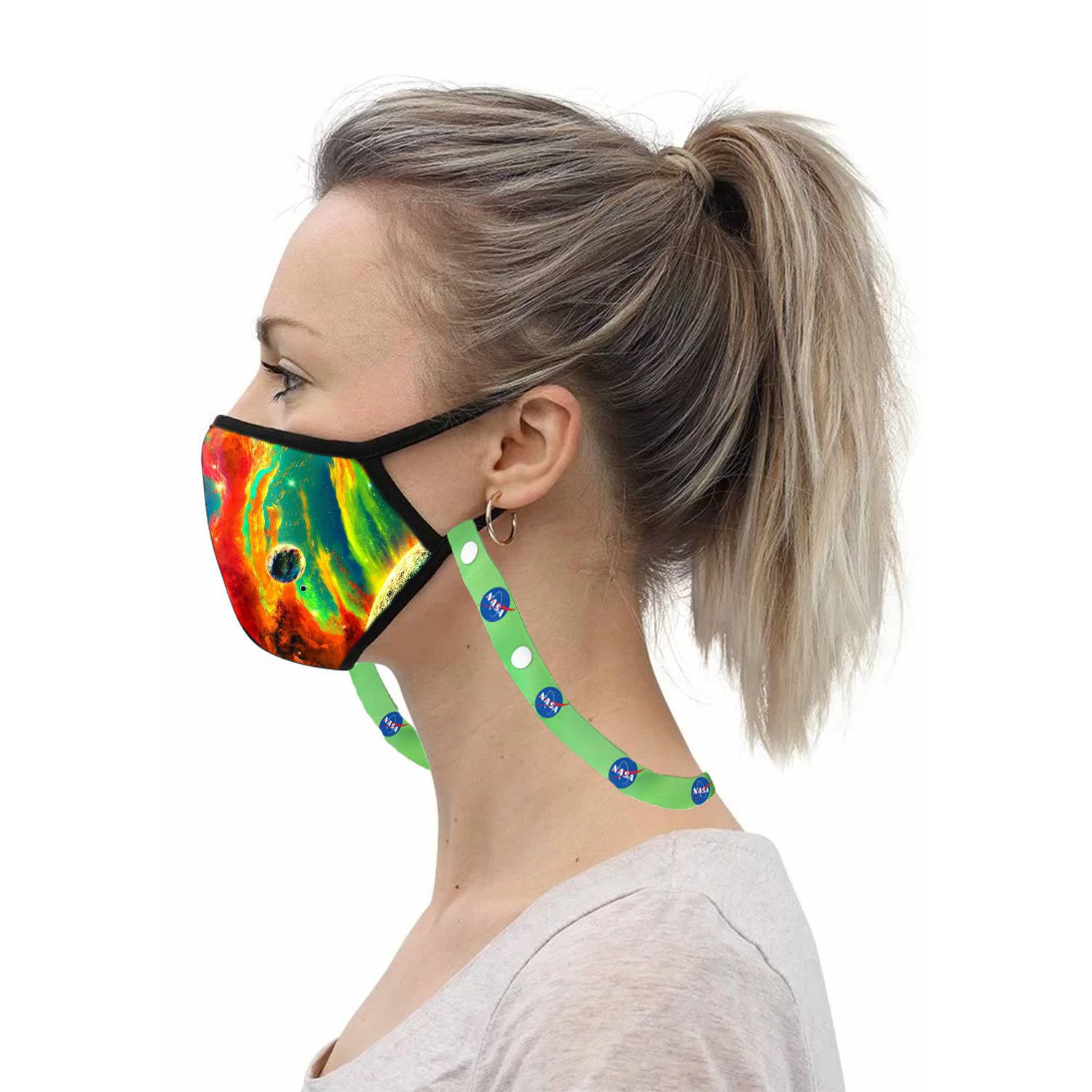 3 Layer Safety Face Mask Lanyard Combo w/ Full Color Imprint 4