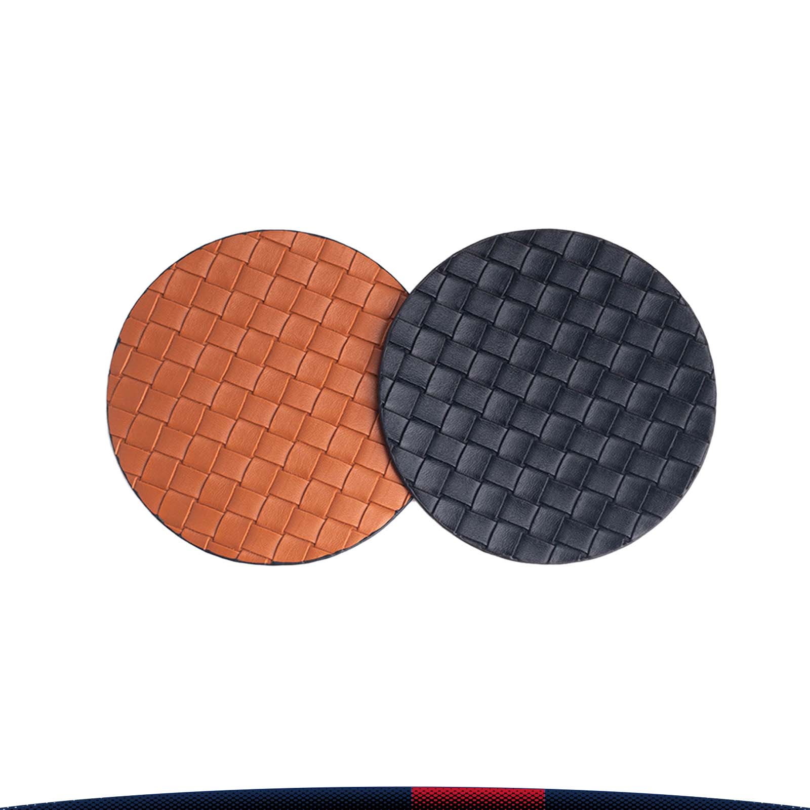 Round Braiding PU Leather Coaster 3