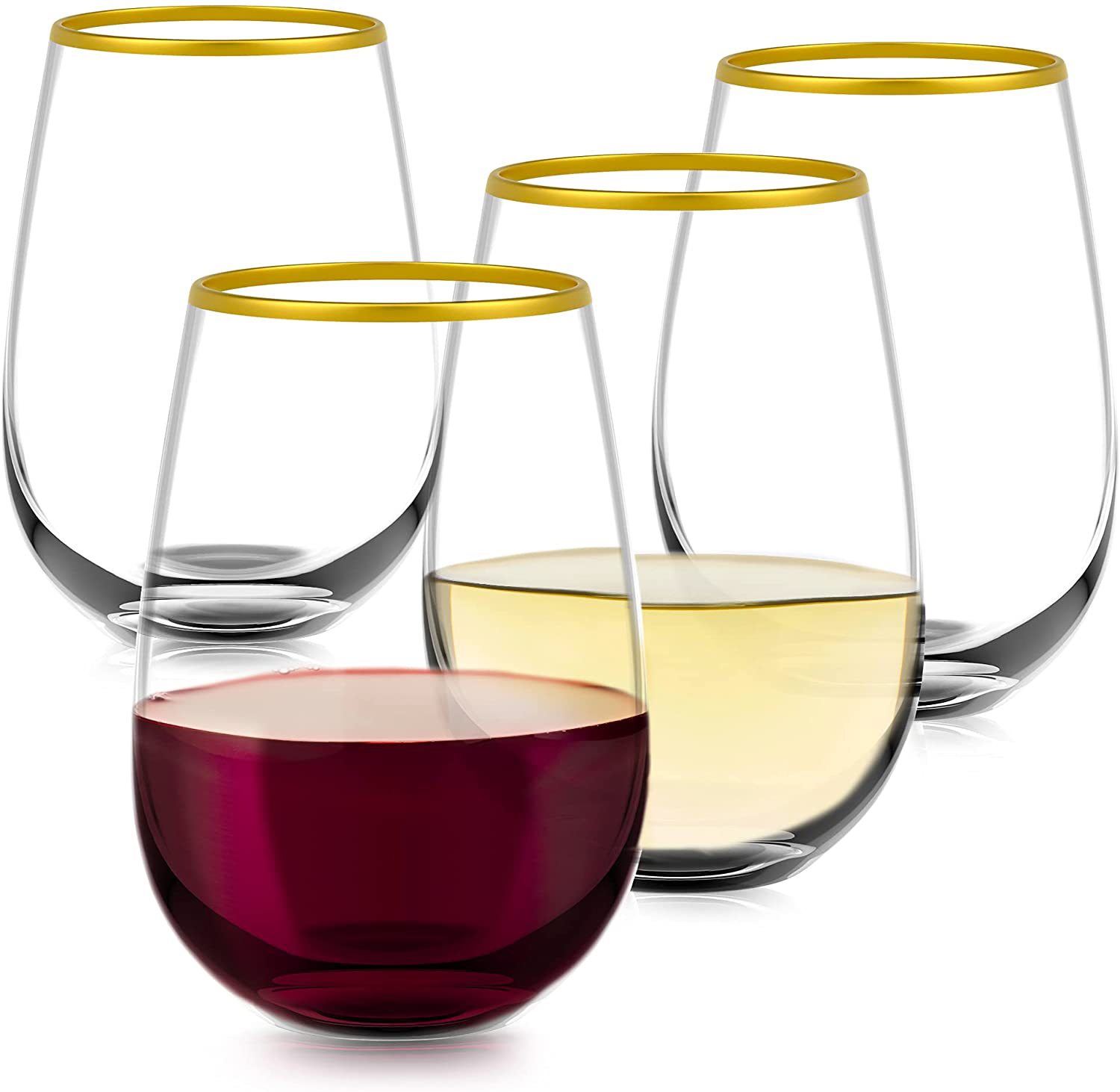 16 Oz Clear Gold Rim Disposable Cup 2