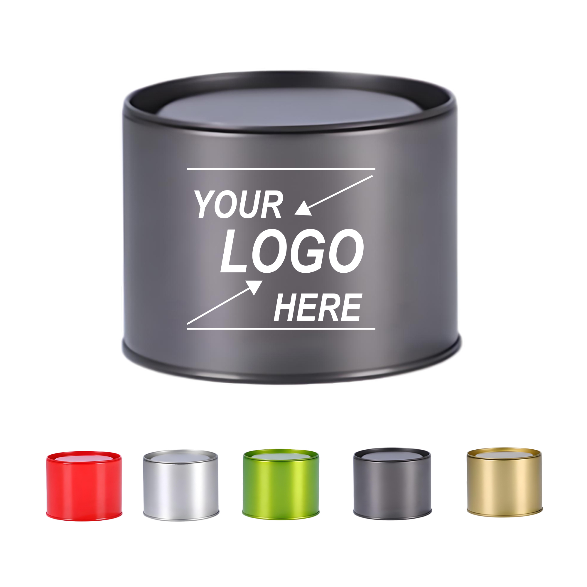 Colorful Round Empty Tin Container 3