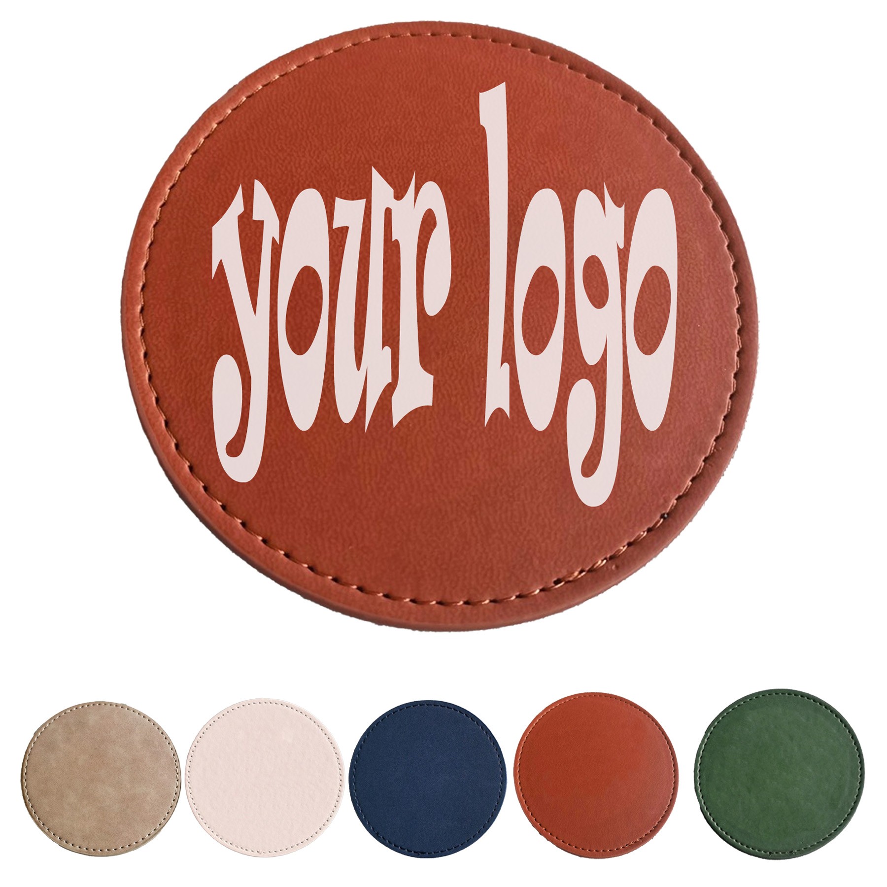 Classic Circular Leather Coaster 5