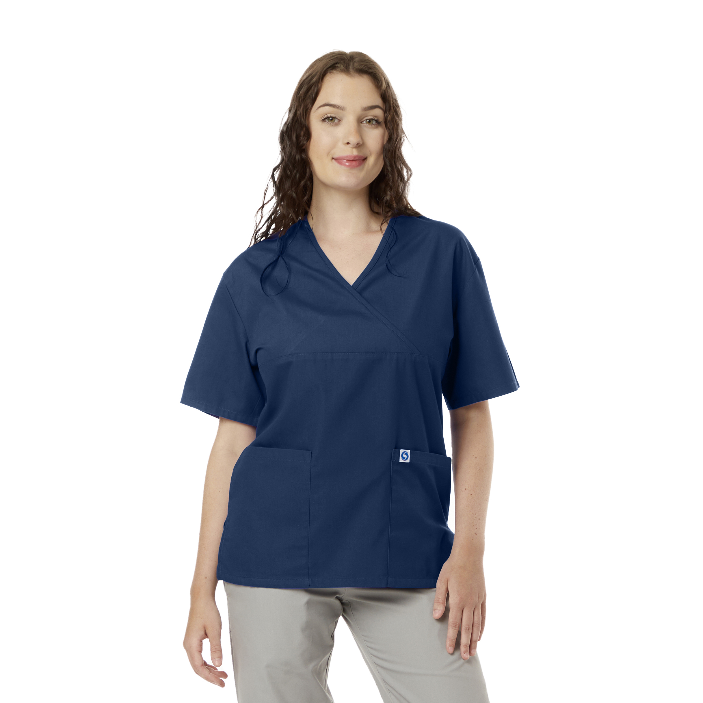 Ladies Mock Wrap Scrub Top 7