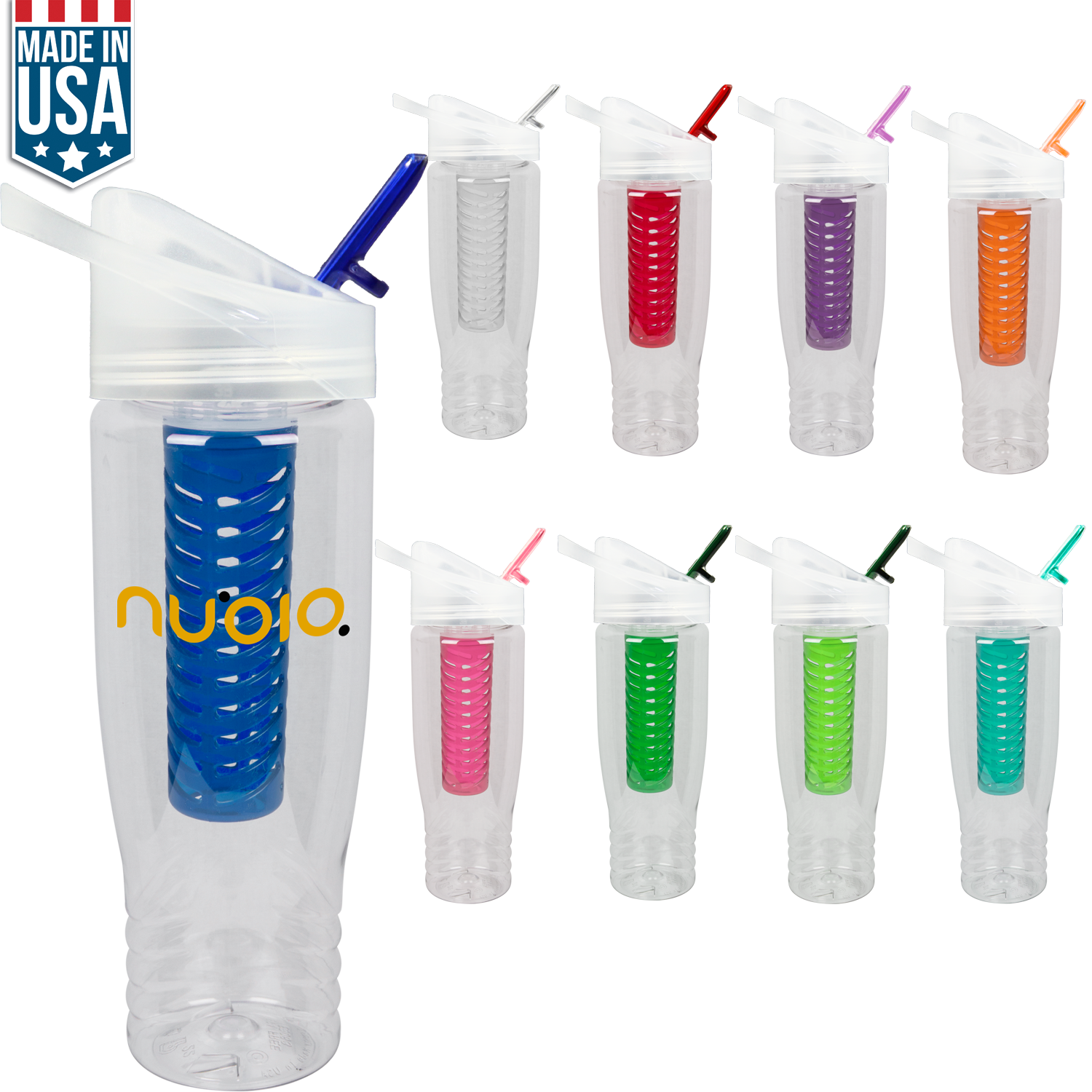 28 oz Polyclean Color Fruit Fusion Water Bottle 11
