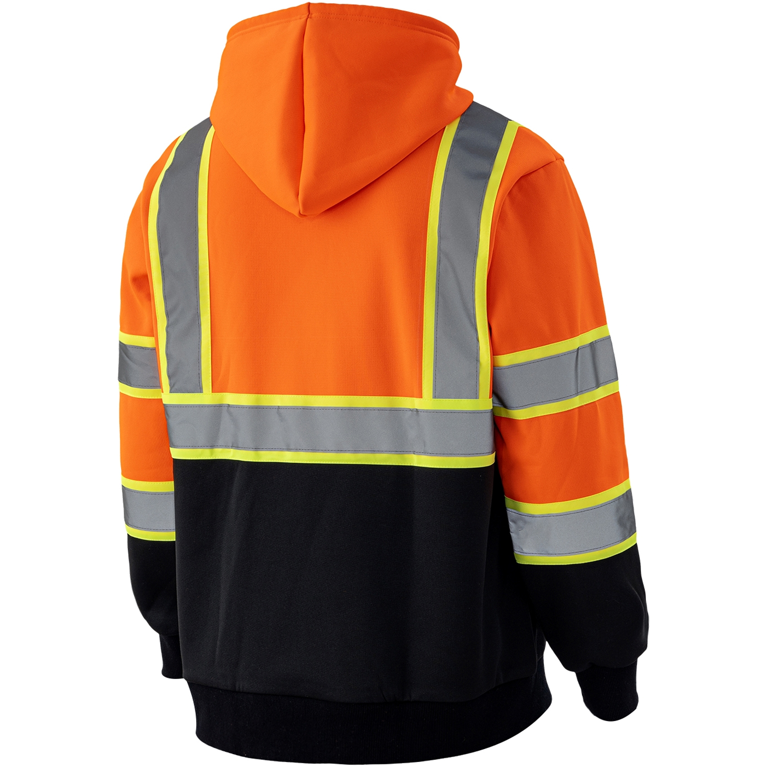 Class 3 Color Block Two Tone 2" Reflective Tape Safety Hoodie with Pocket 7
