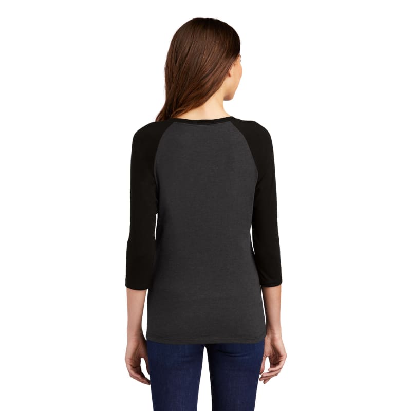 District Women's Perfect Tri 3/4-Sleeve Raglan. 3