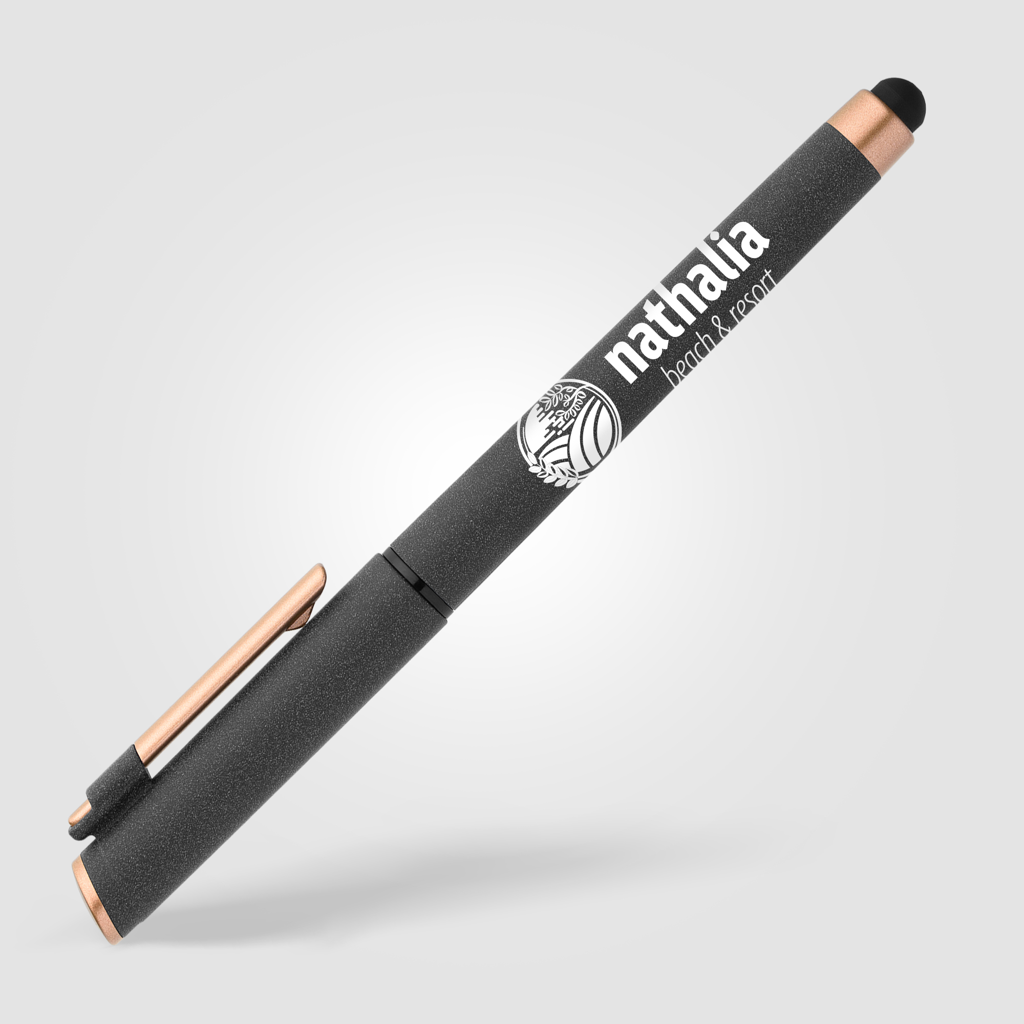 York Recycled Plastic Bronze Trim Stylus Gel Pen 37