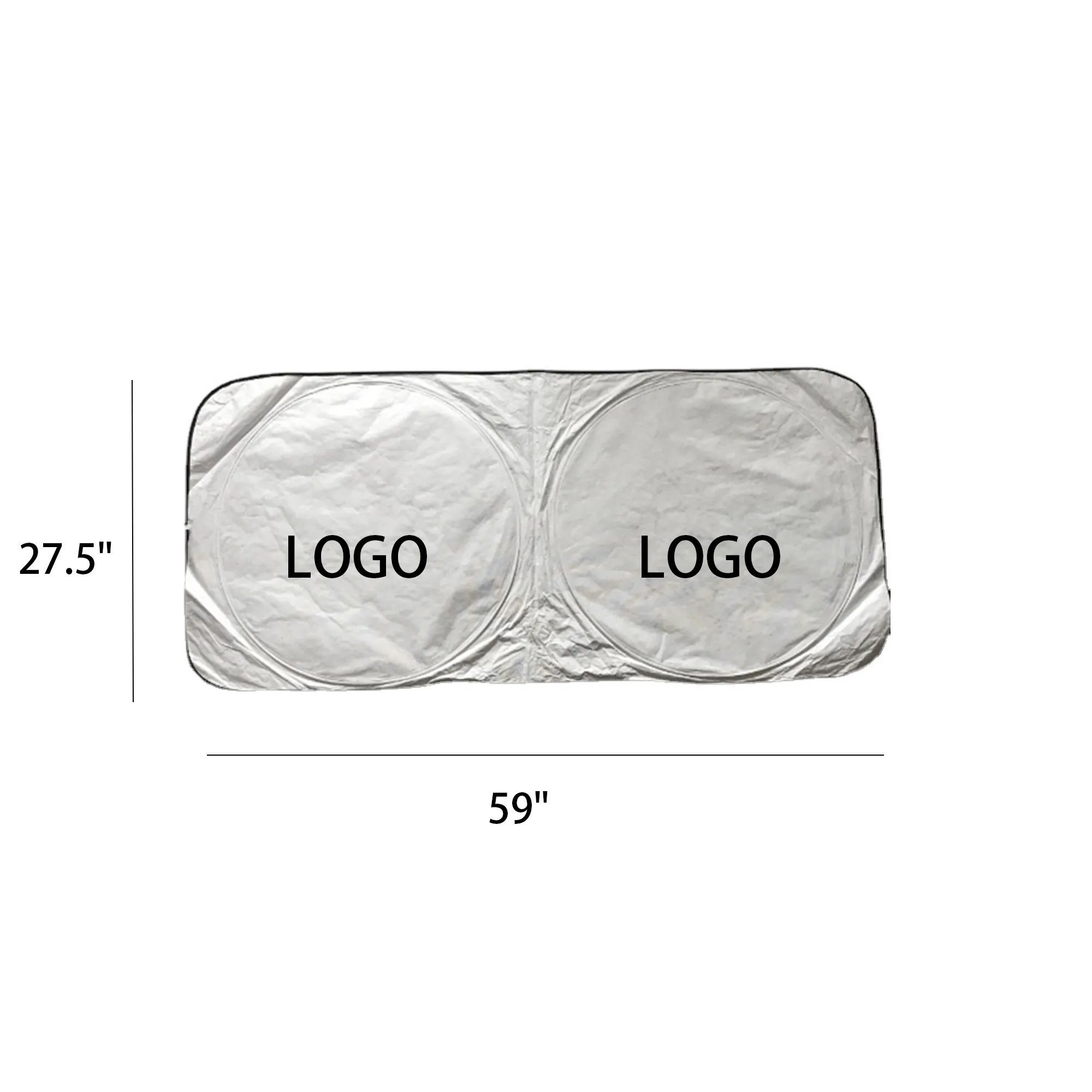 Foldable Car Double Ring Sunshade With Small Bag 3