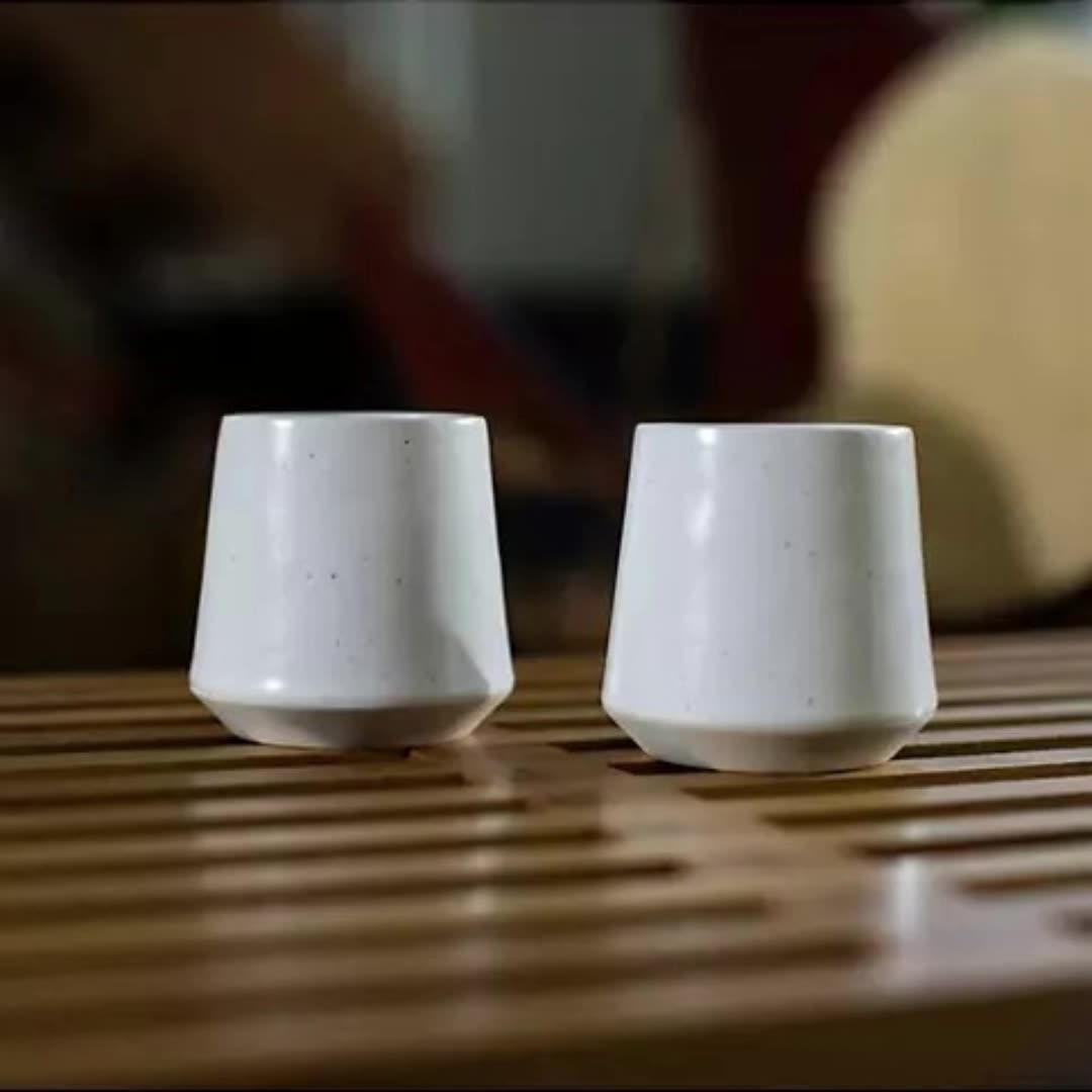 10 oz Handless Ceramic Mug 1