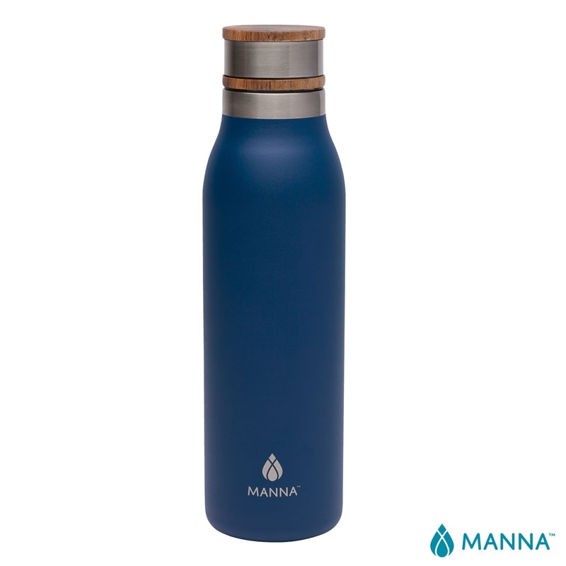Manna™ 18 oz. Ascend Stainless Steel Water Bottle w/ Acacia Lid 3