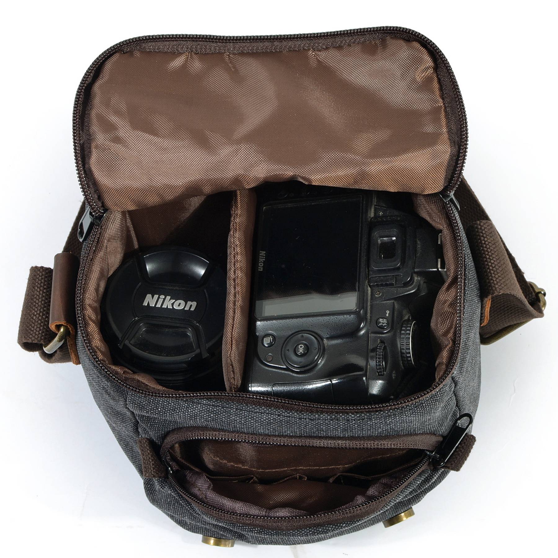 Vintage Canvase Camera Shoulder Messenger Sling Bag 4