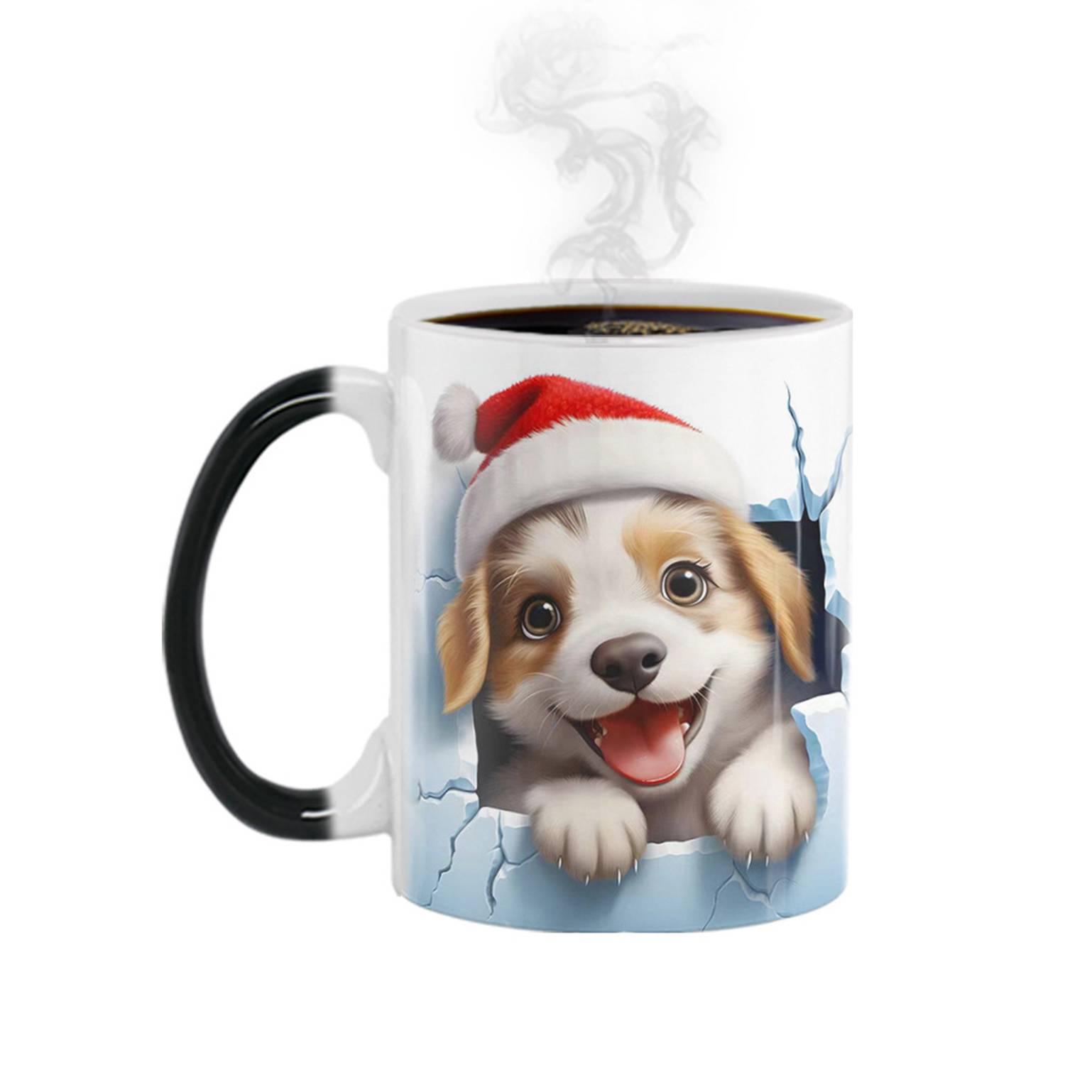 11oz Color Changing Ceramic Mug w/ 3D Dog Pattern 8