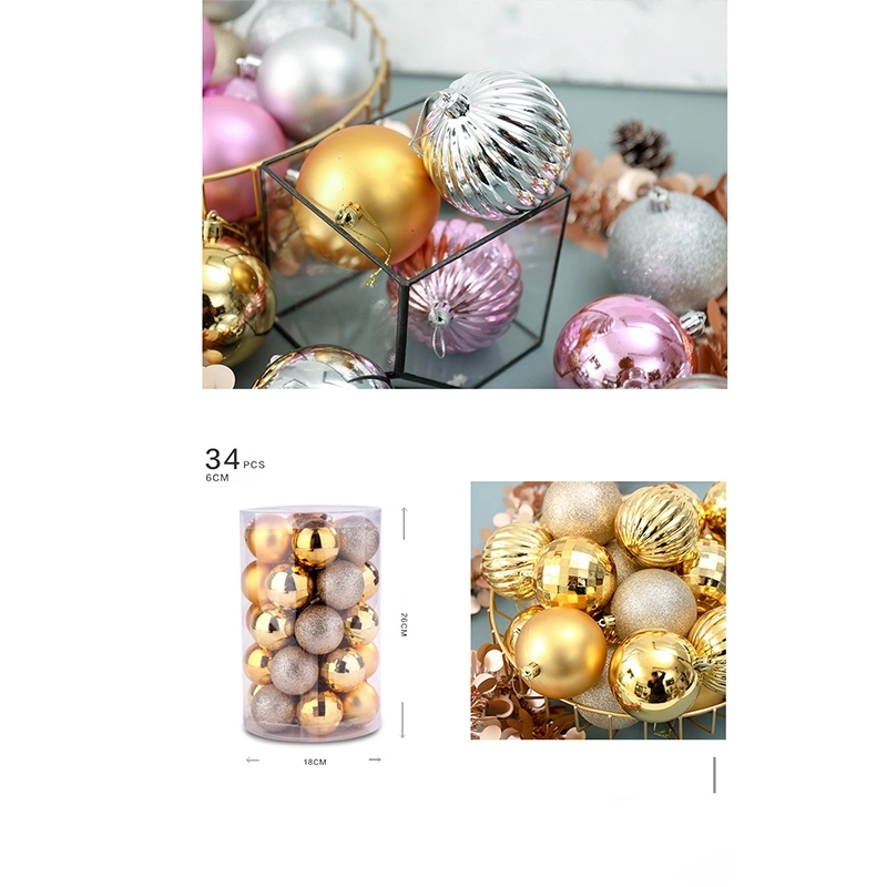 34Pcs Christmas balls set 4cm ornaments tree decor 6