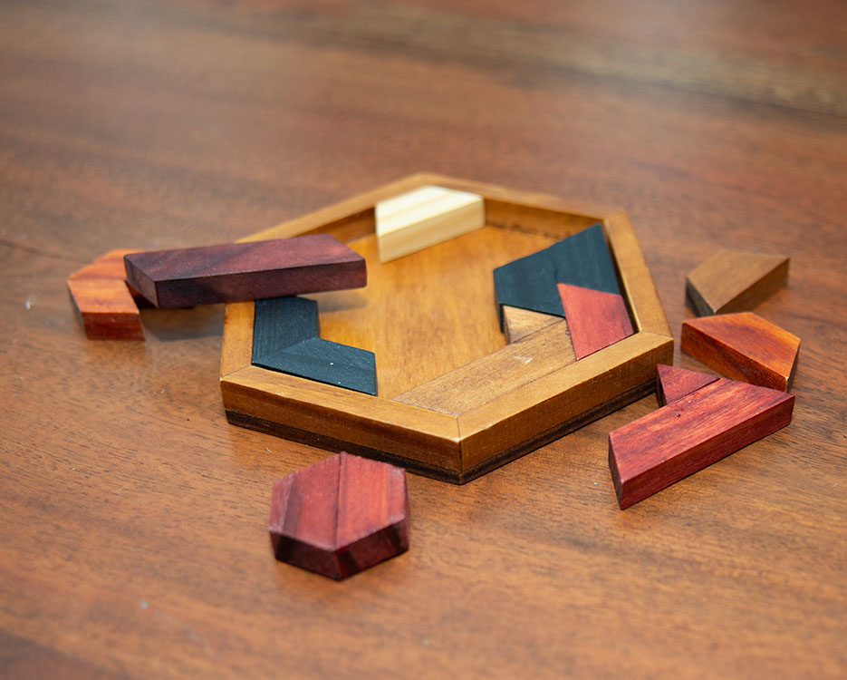 Wood Hexagon Puzzle 3