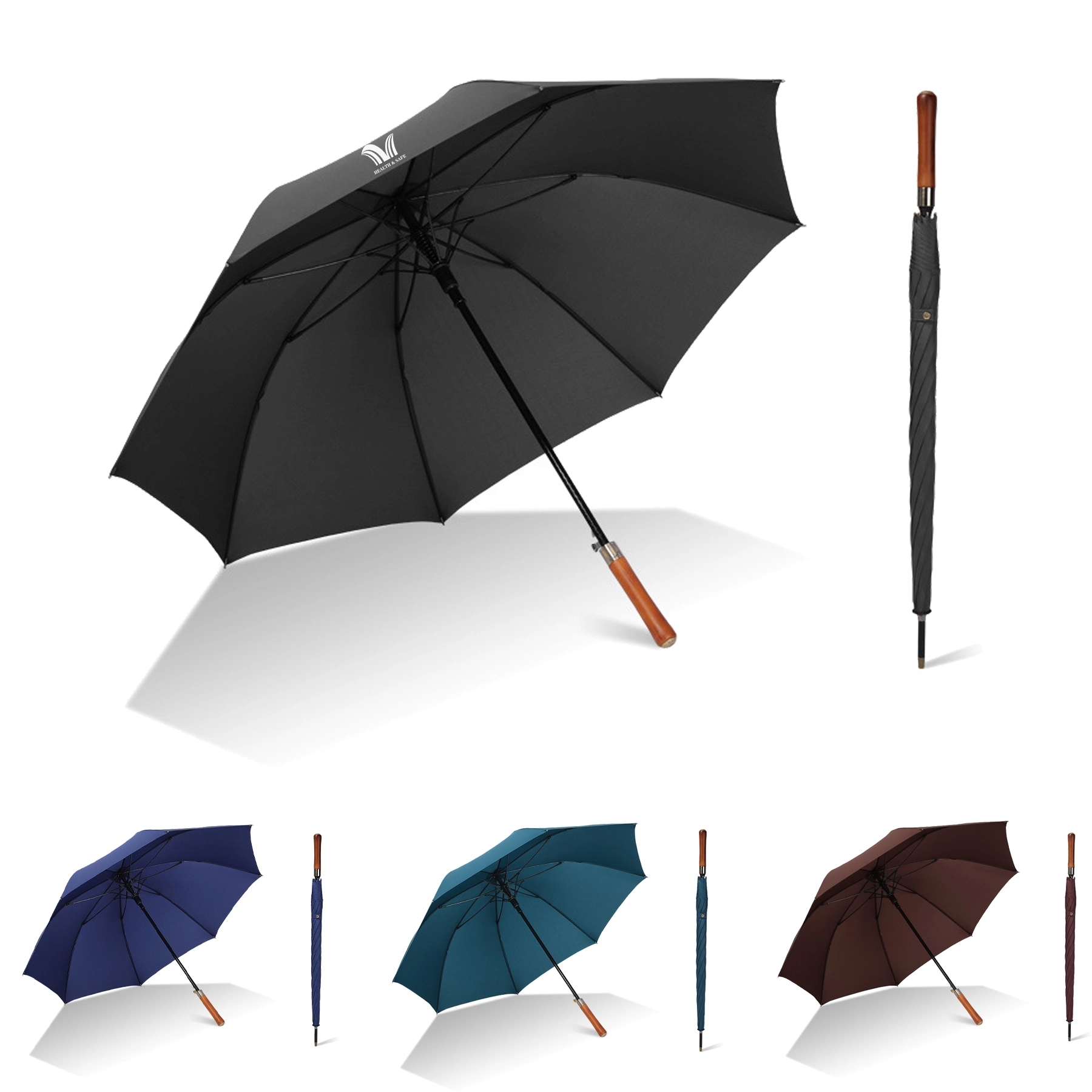 Oversize Golf Umbrella w/ Wood Handle 5