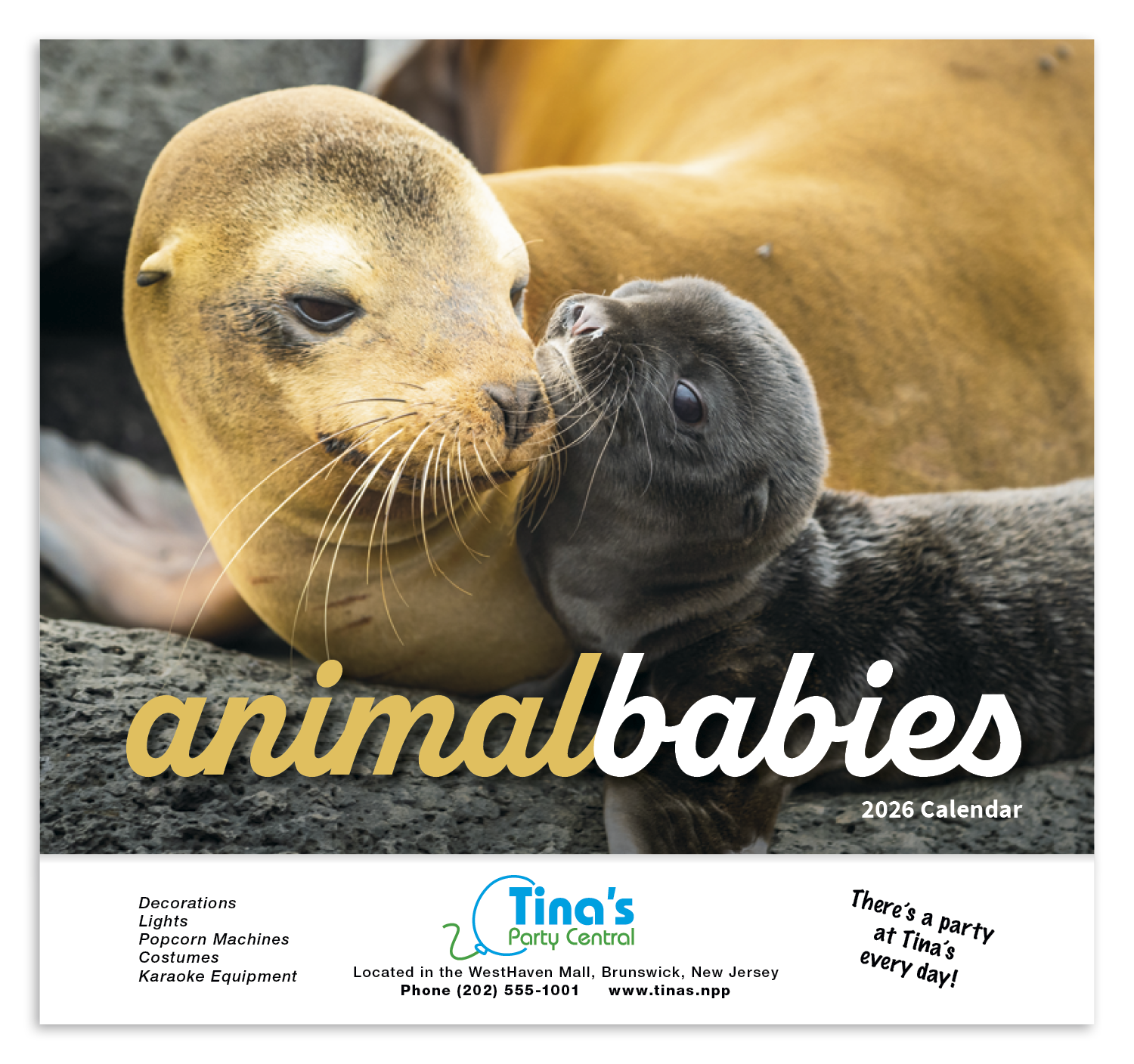 HotLine® Products Animal Babies Appointment Calendar - Stapled 58