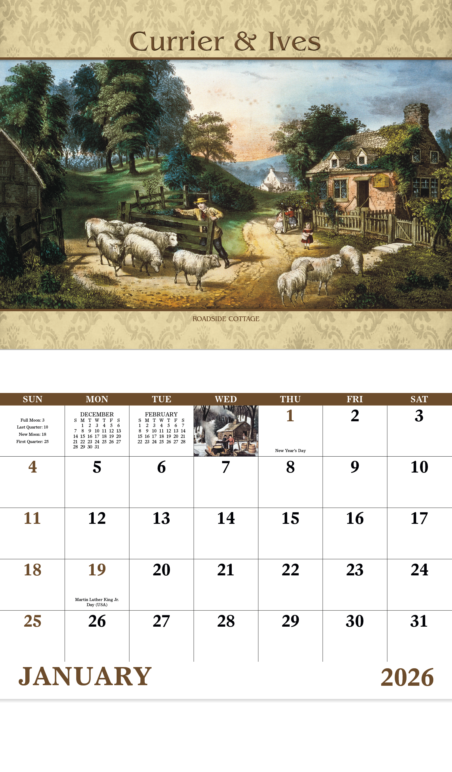 Good Value™ Currier & Ives - Stapled Calendar 21