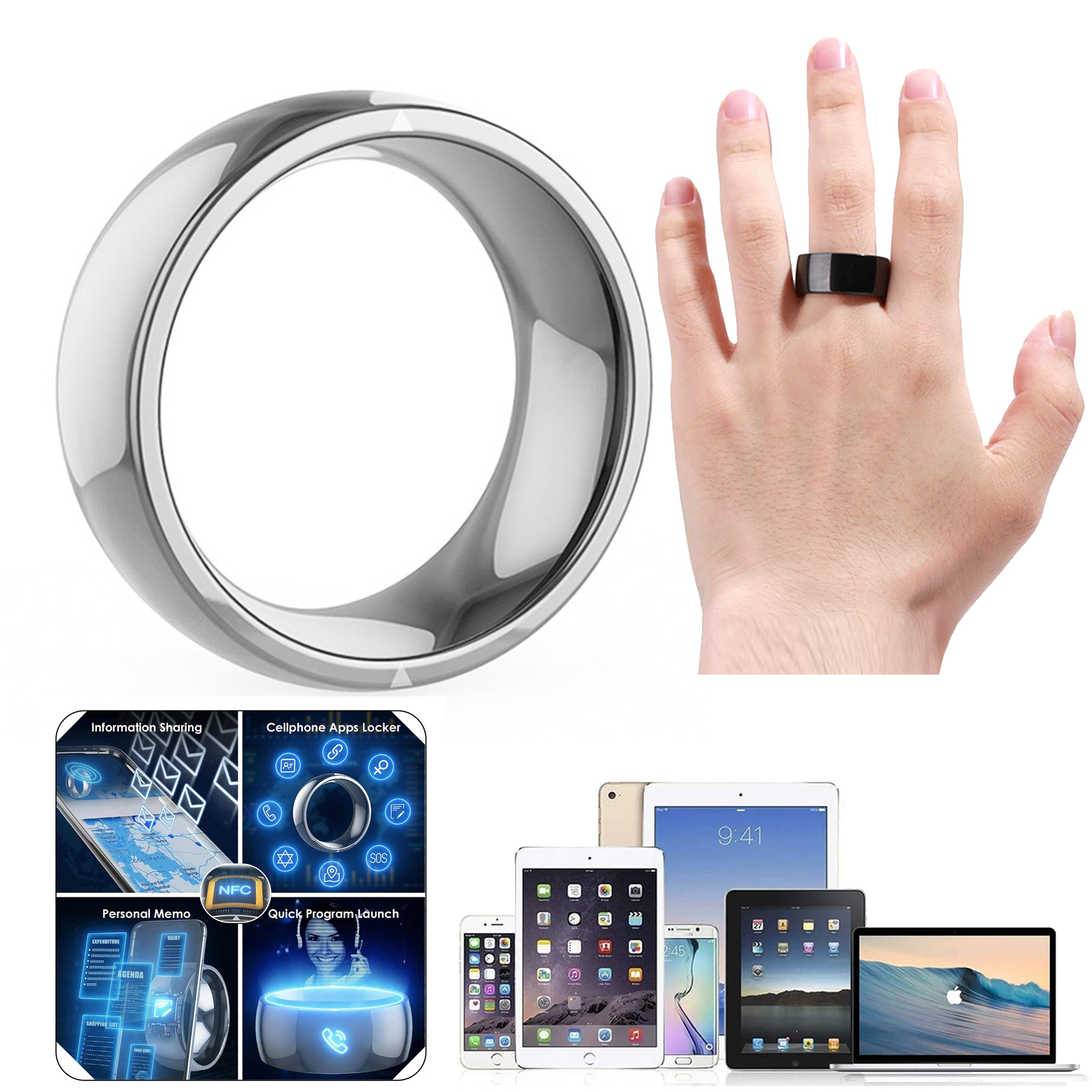 Waterproof NFC Smart Ring 2