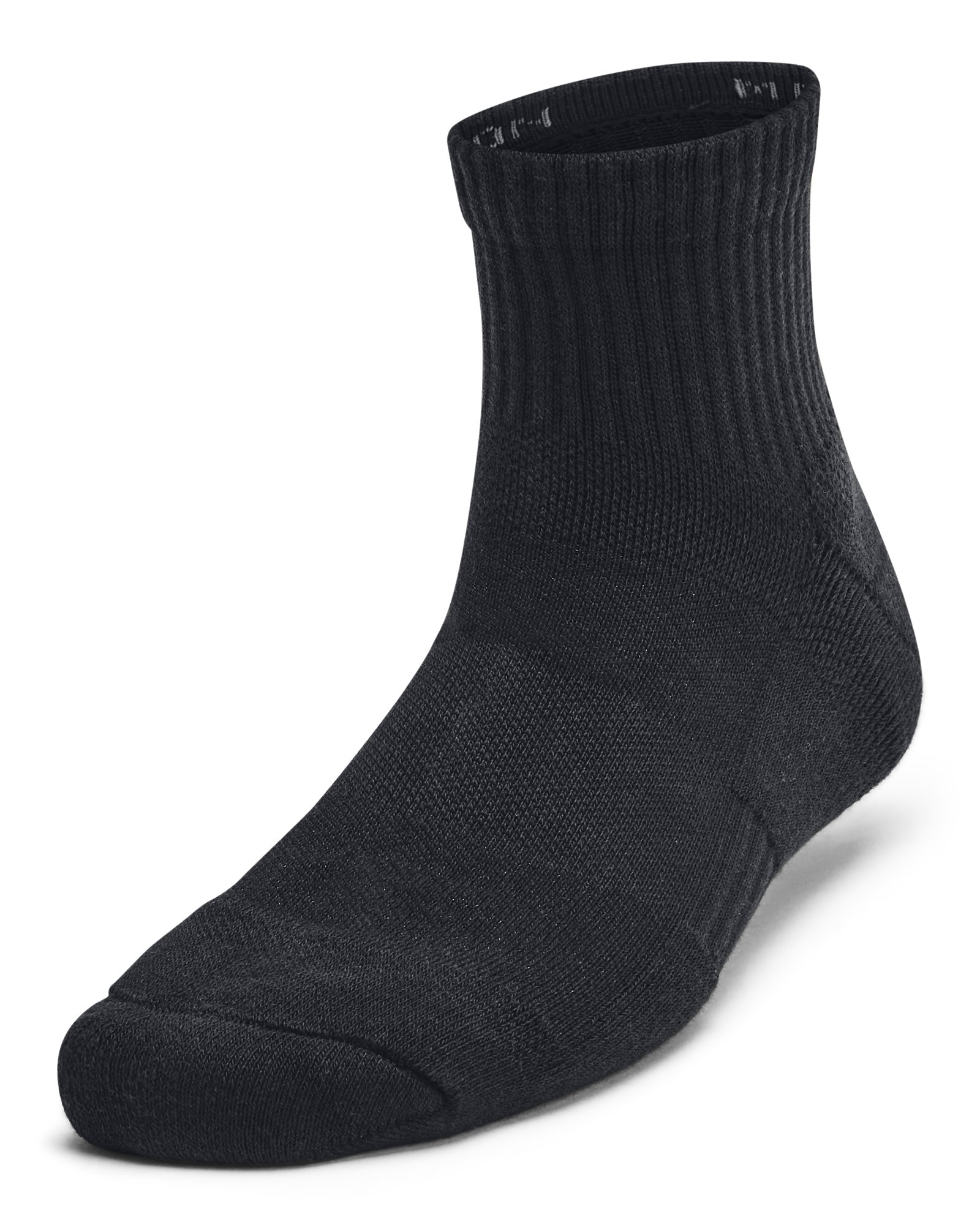 UA Training Cotton Kids' 3-Pack Quarter Socks 2