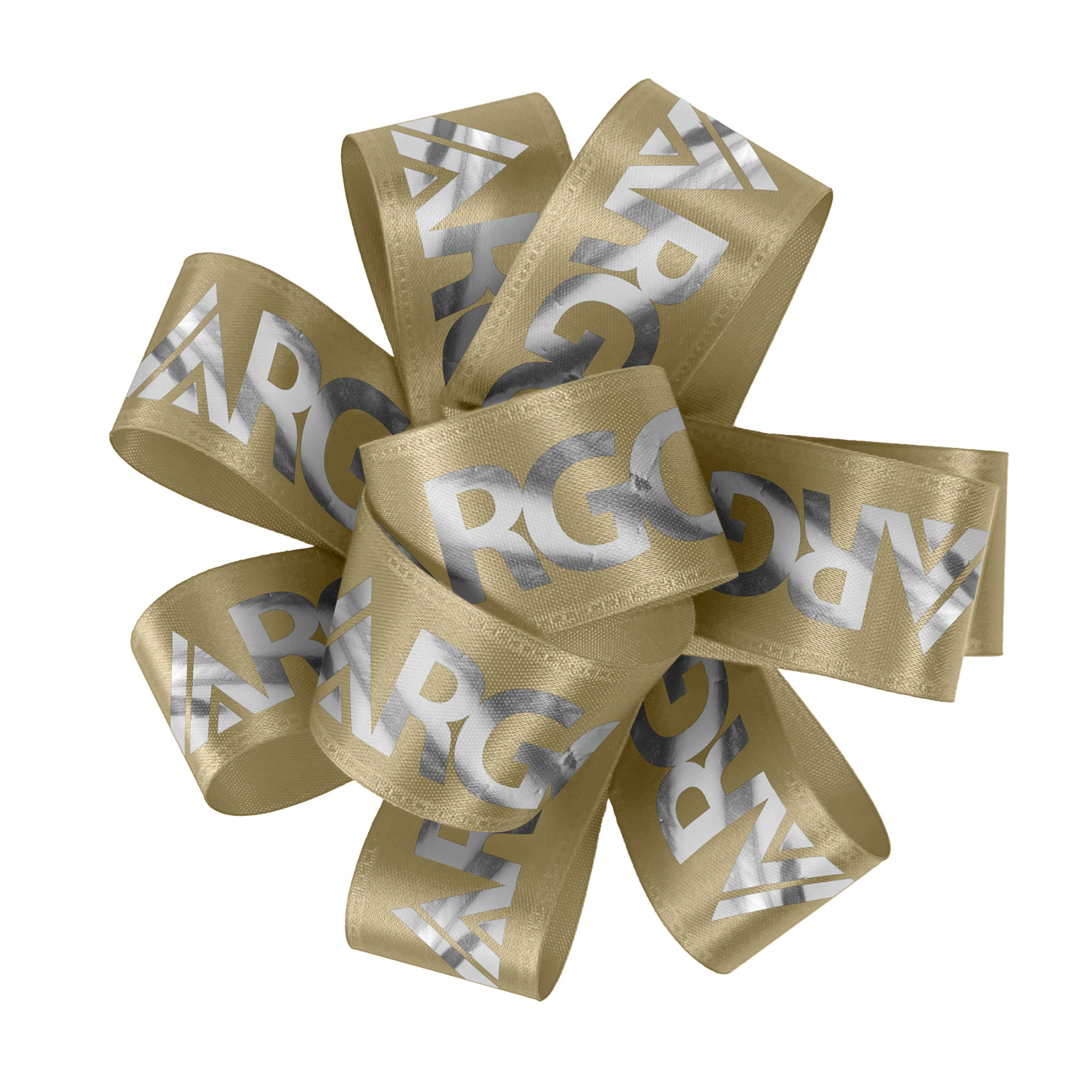 1" Badge Satin Bow - Foil Print 33