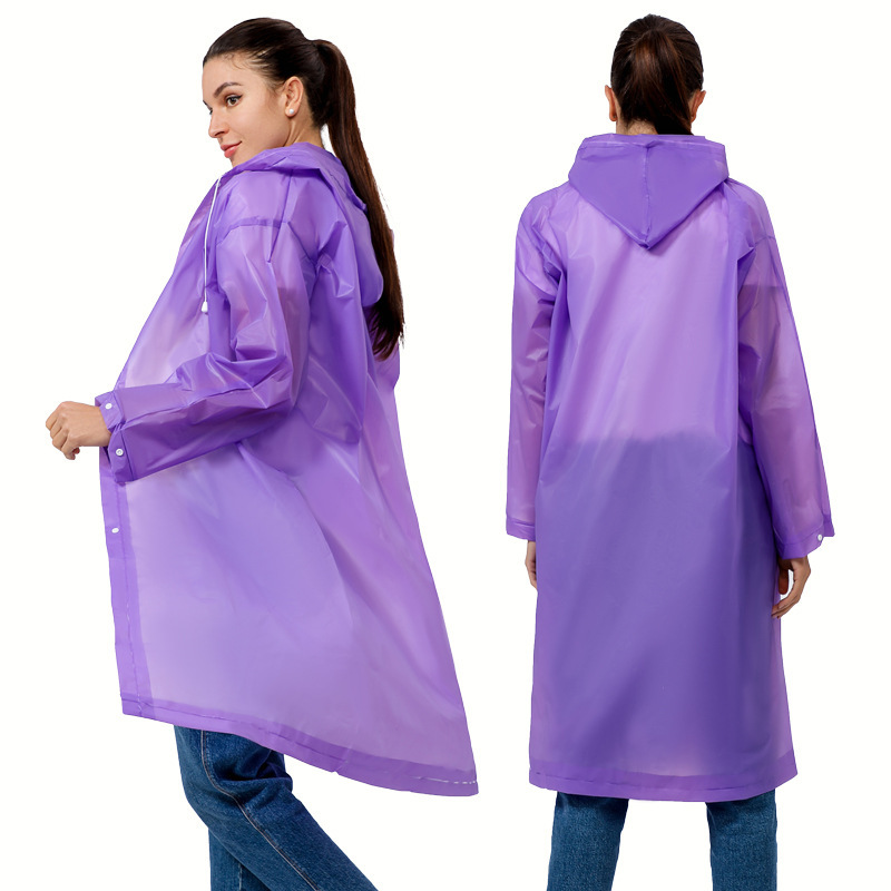 EVA Button Poncho Rain Coat 3
