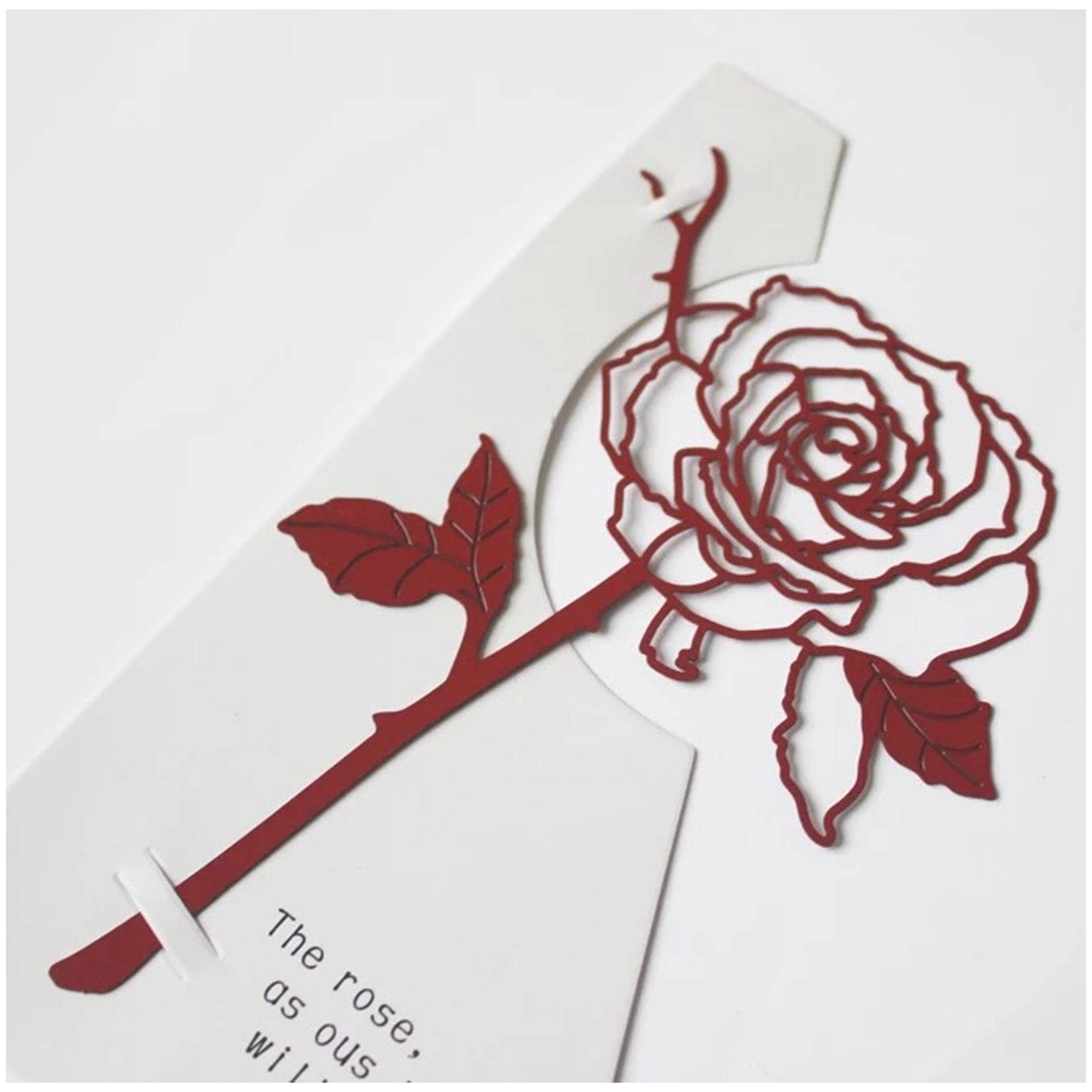 Rose Shaped Metal Bookmark for Book Lovers 2