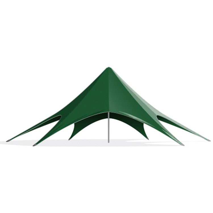 Starshade 800 plain green with hardware 2