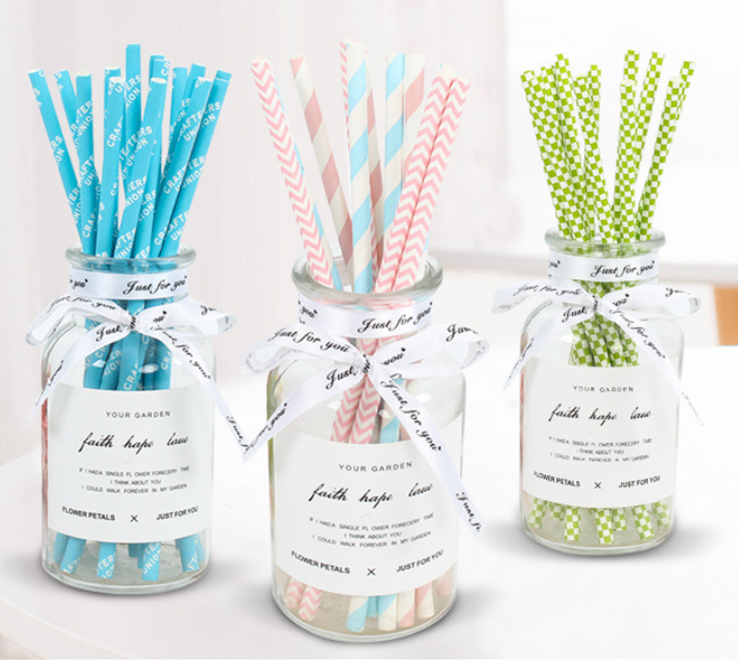 Advertising Promotion Custom Disposable Paper Degradable Straws 2