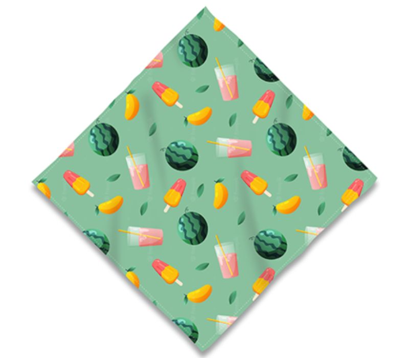 Polyester Hemmed Reusable Face Bandana 6