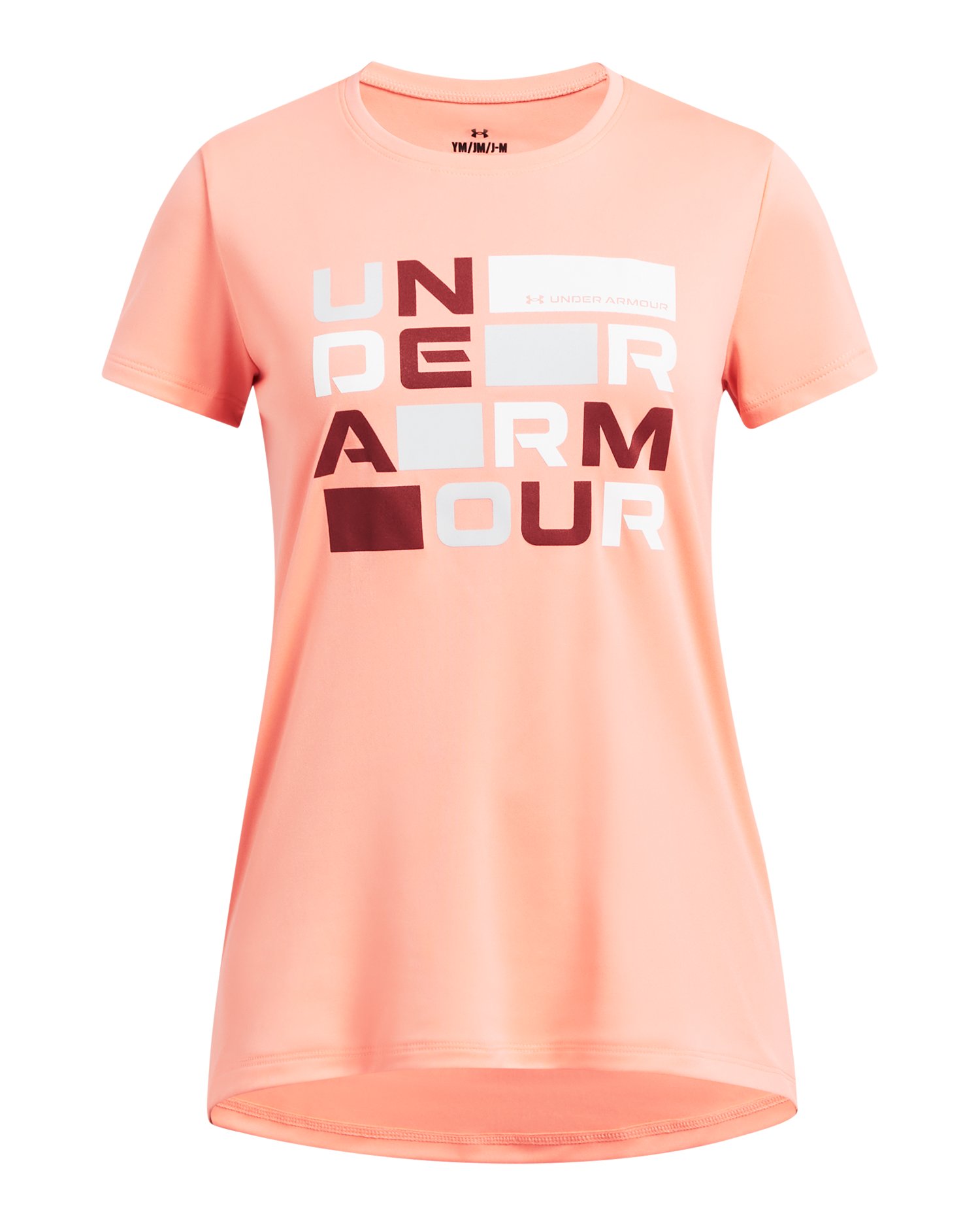 UA Tech Block Logo Girls' Short Sleeve 4